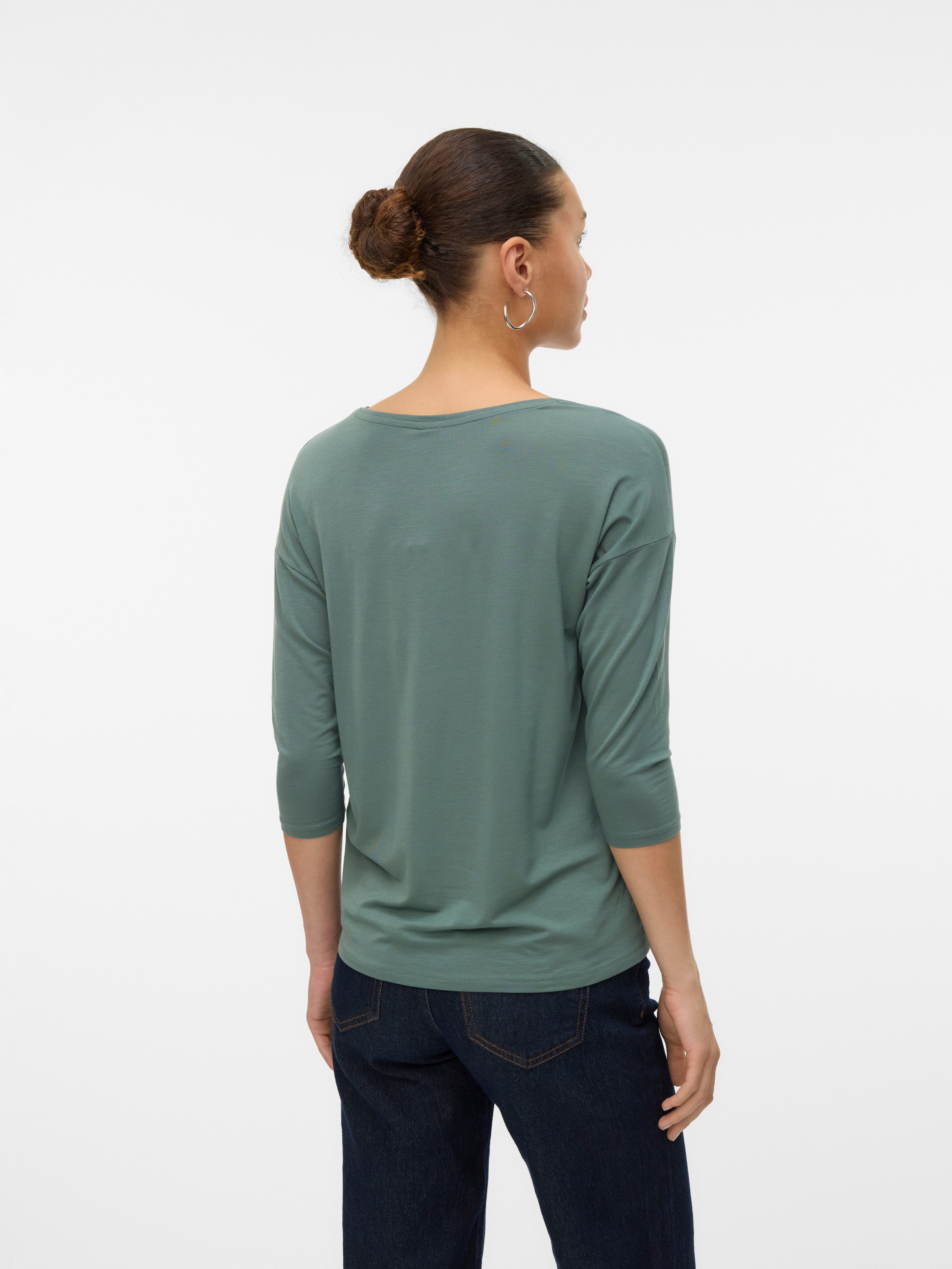 Vero Moda 3/4-Arm-Shirt VMAVA 3/4 TOP JRS GA NOOS Materialmix, regular fit günstig online kaufen