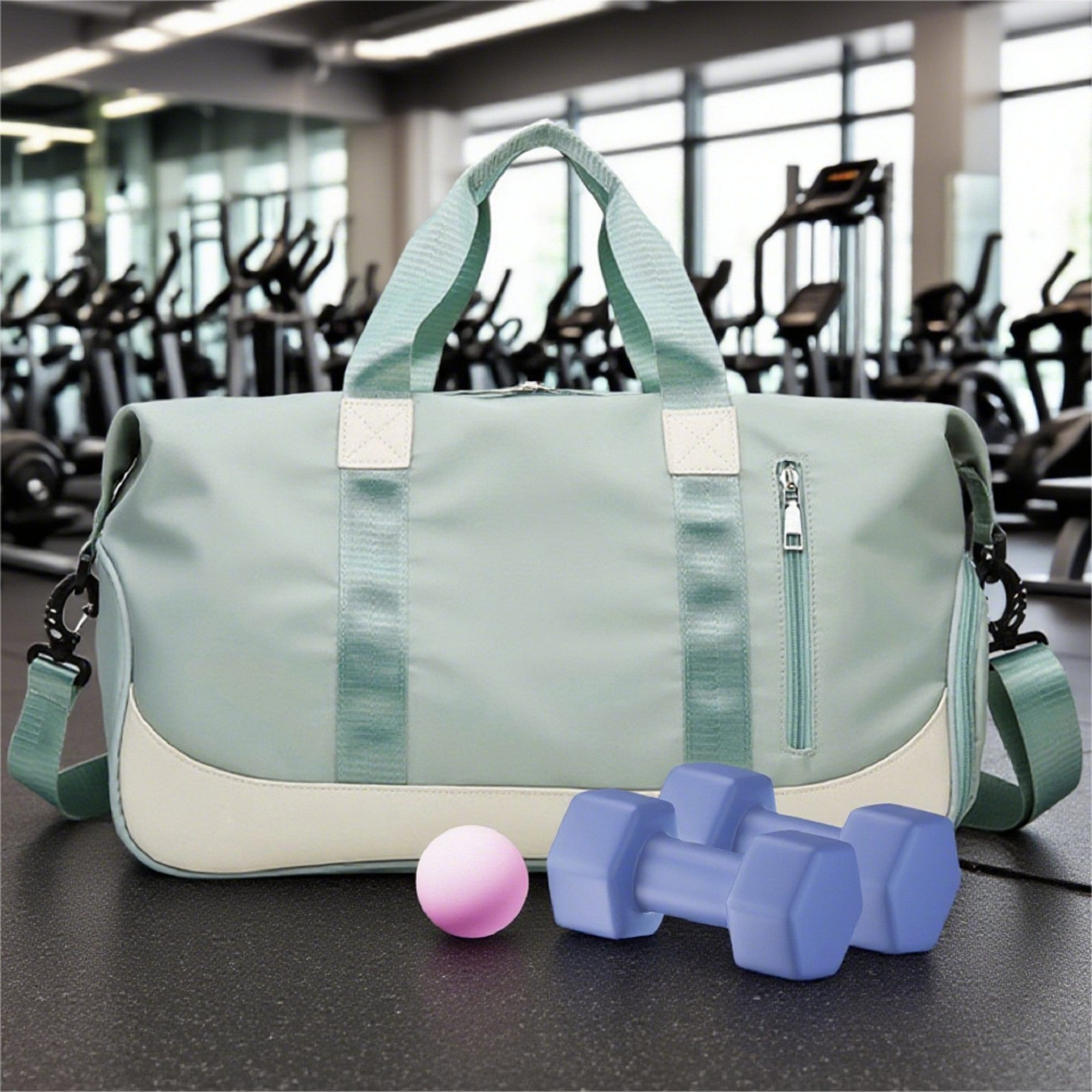 YINDN Sporttasche Reisetasche mit Schultergurt, Trainingstasche mit Schuhfach und (Nassfach, Freizeittasche, für Yoga, Schwimmen, Tourismus, Fitness)