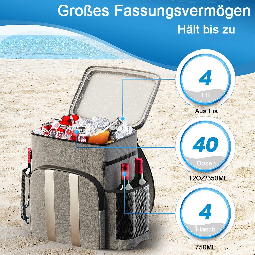 Kühltasche Große zggzerg Leakproof Picknick-Rucksack Flaschenöffner mit Thermobehälter