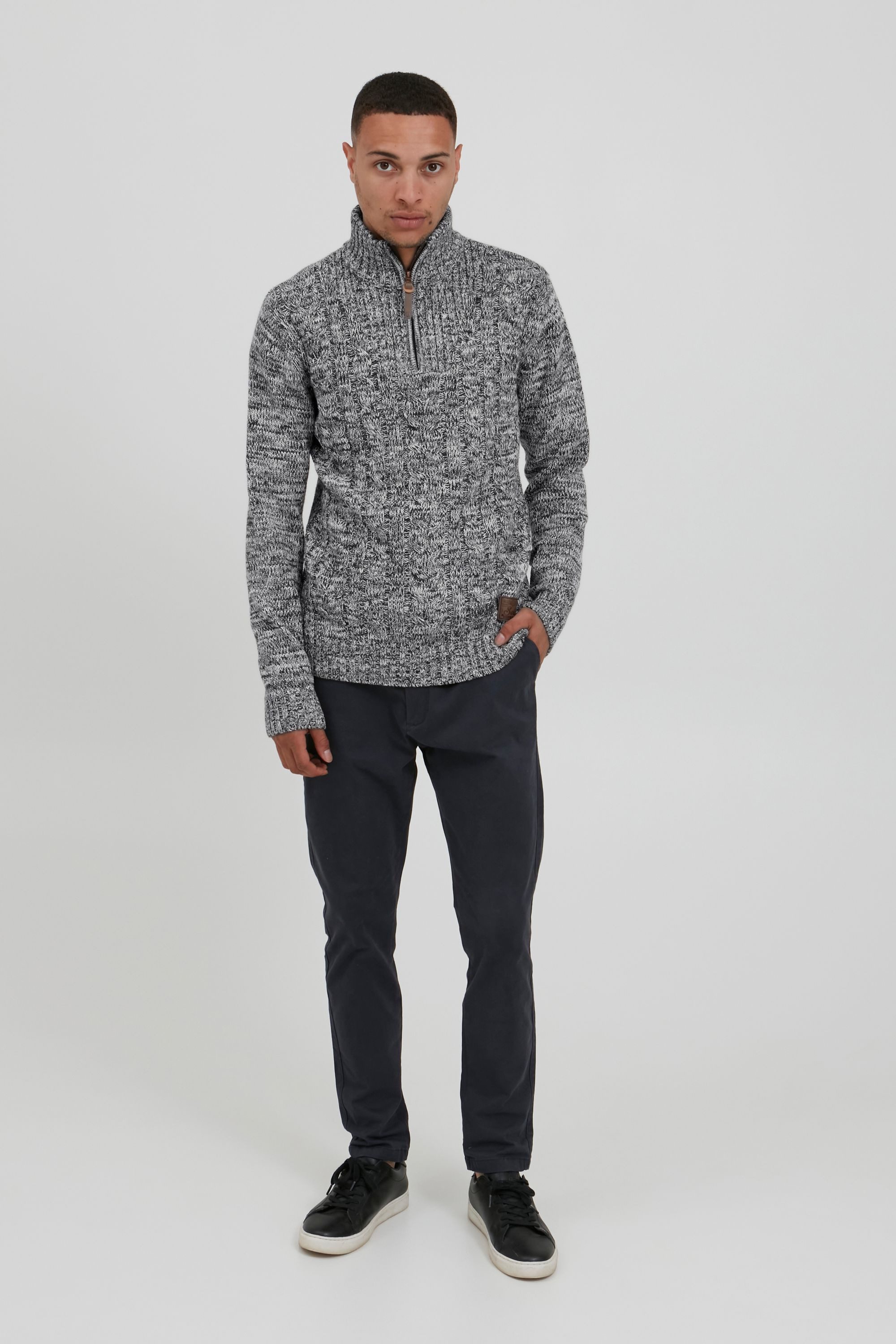 !Solid Troyer SDPankraz Wärmender Strickpullover mit Zopfstrickmuster günstig online kaufen