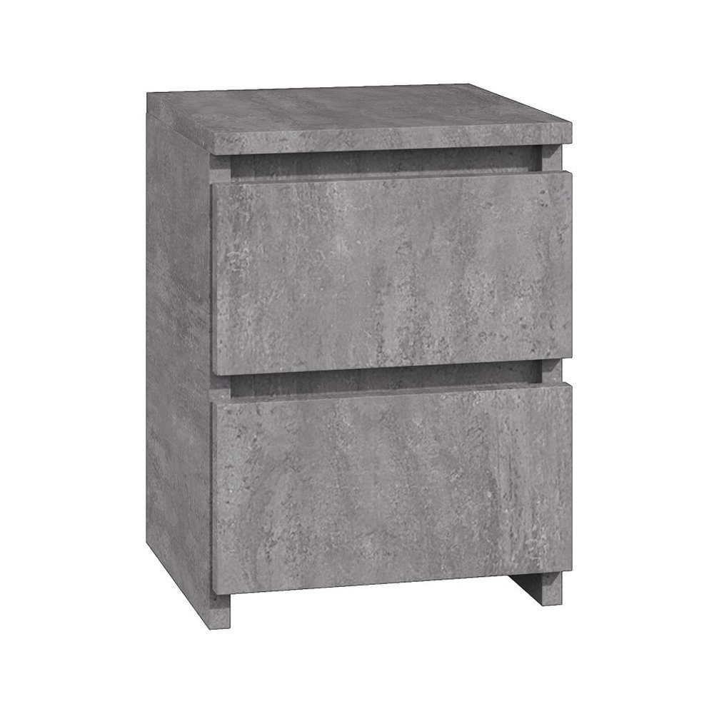 pressiode Nachttisch Kommode mit 2 Schubladen Nachttisch Sideboard Anrichte holz Beton