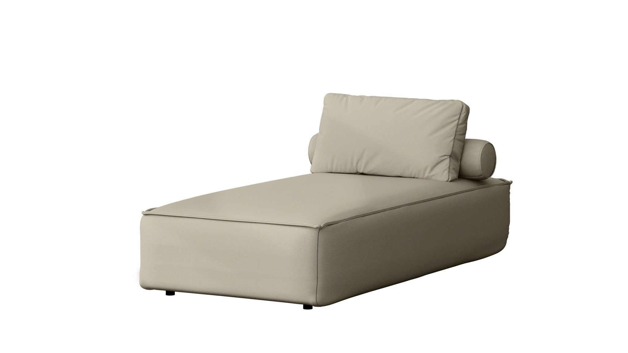 Fun Мебель Gartenliege Chaiselongue Sezlong Polsterliege SUMMER, Pflegeleichter und wetterfester Bezug, 1 St., inkl. Rückenkissen und Rollkissen