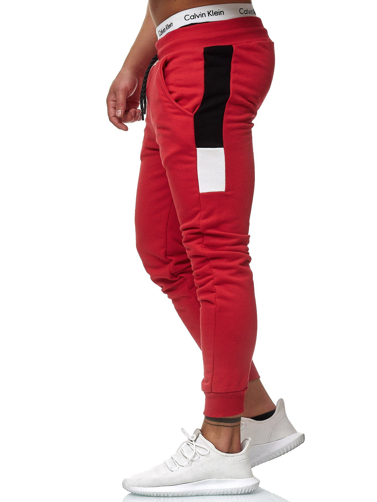 OneRedox Jogginghose 1268C (Sporthose Trainingshose Freizeit 1-tlg) Sweatpants, Casual Rot Fitness