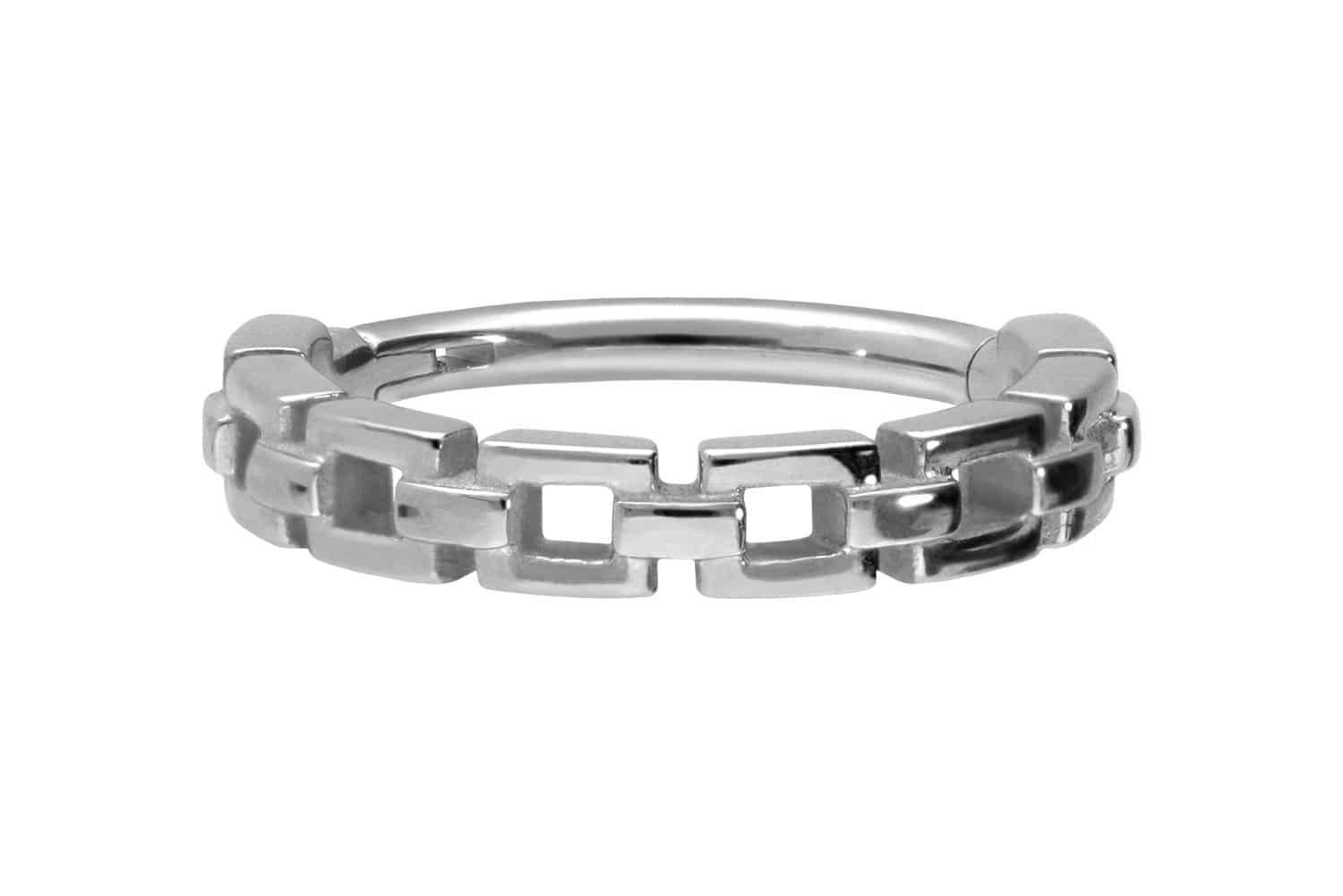 Piercing-Set Chirurgenstahl Segmentring Clicker KETTEN-DESIGN