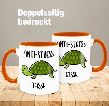Shirtracer Tasse Anti Stress Tasse Schildkröte, Keramik, Statement Sprüche