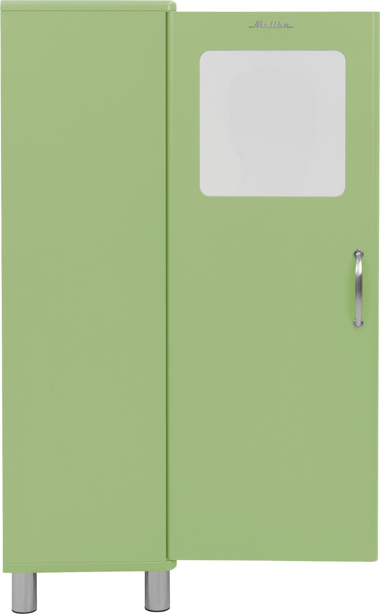 Green cm Tür, in der Glaseinsatz mit 143 Einlegeböden, Tenzo Vitrine zwei oberen Spring (1-St) Malibu Höhe