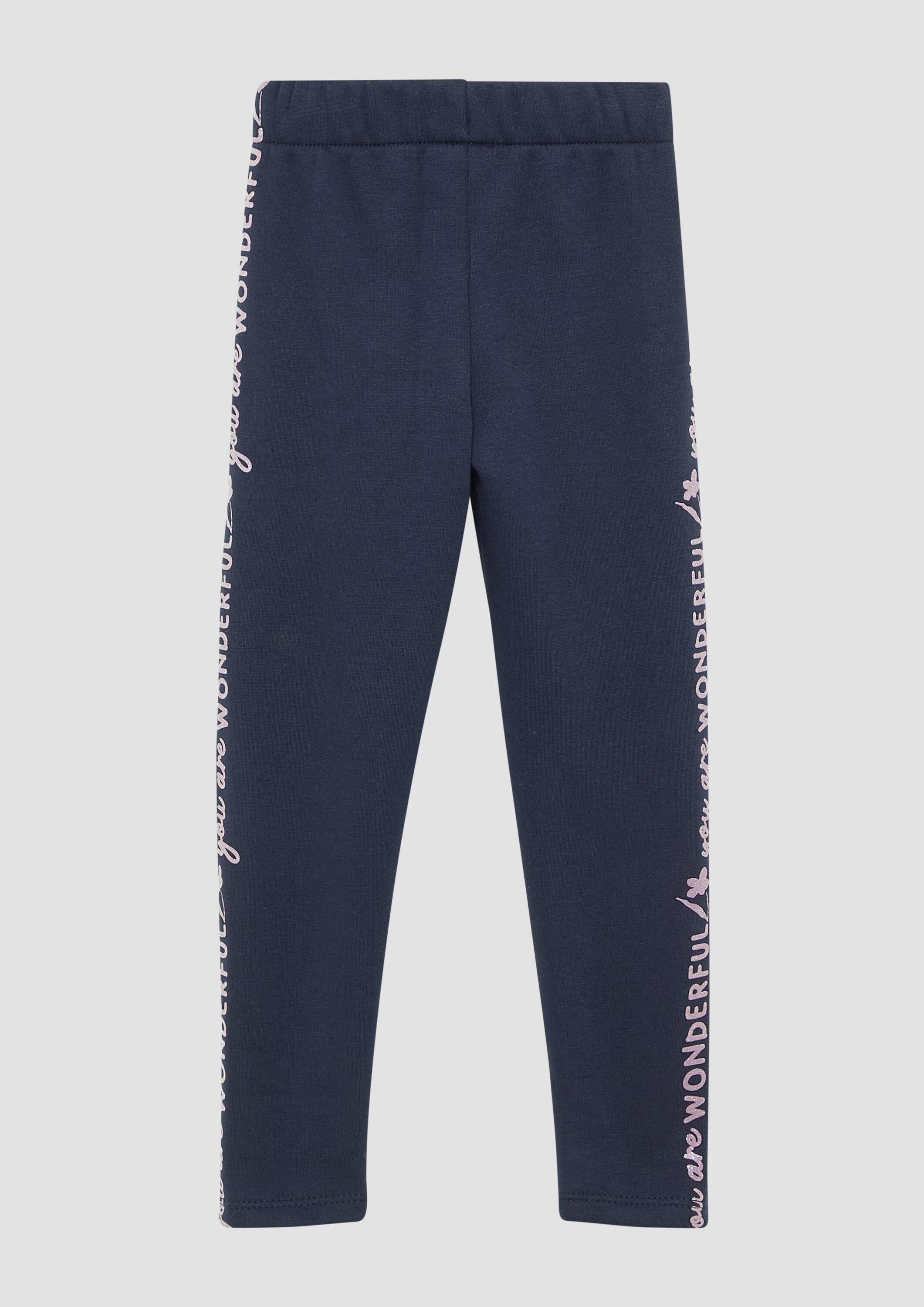 s.Oliver Leggings Leggings Kuschelige Thermofleece-Leggings mit Glitzerprint