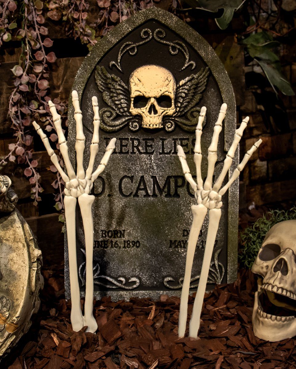 Horror-Shop Dekofigur Skelettierte Knochenarme als Gartenstecker 44cm 2