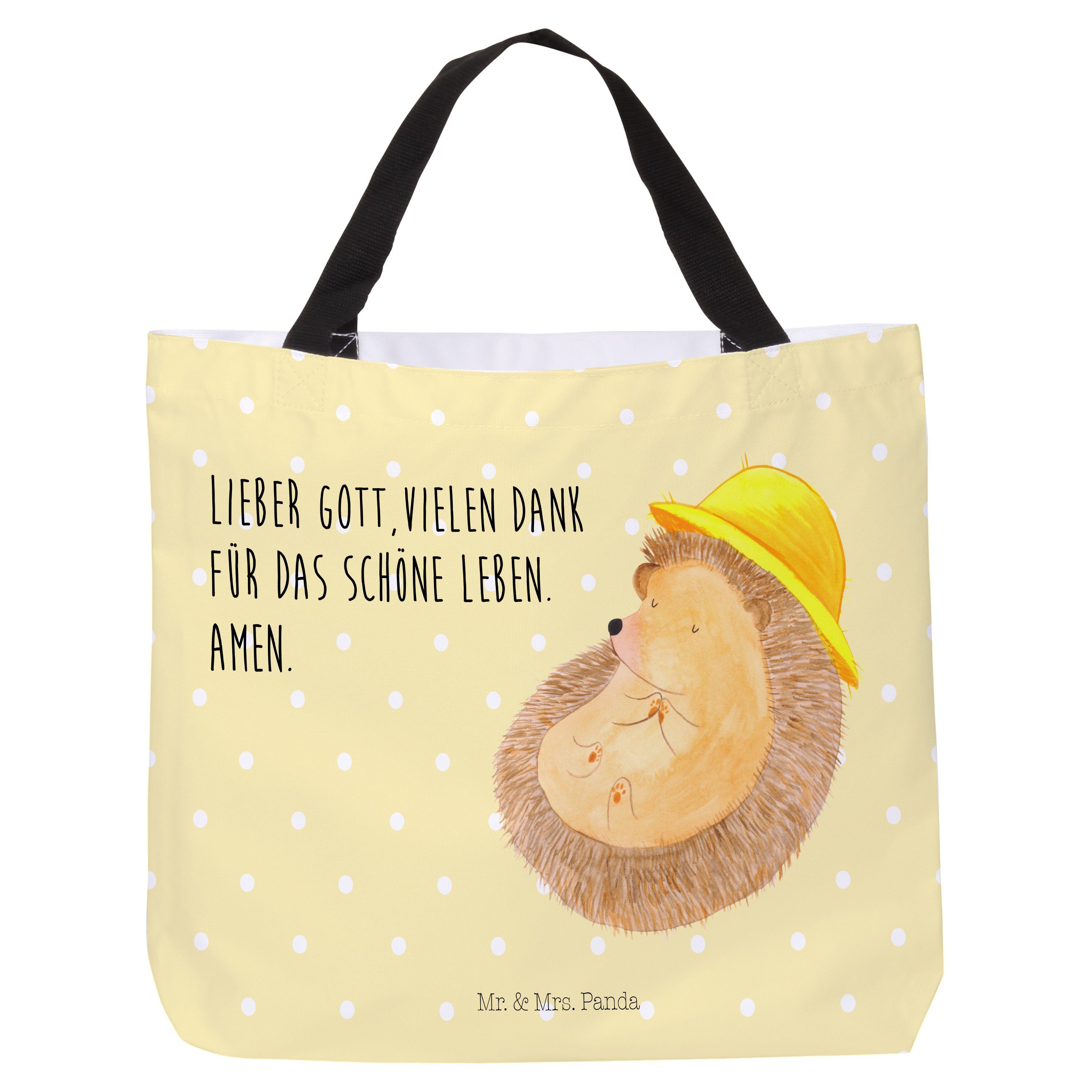 Mr. & Mrs. Panda Shopper »Igel betet Gelb Pastell Geschenk