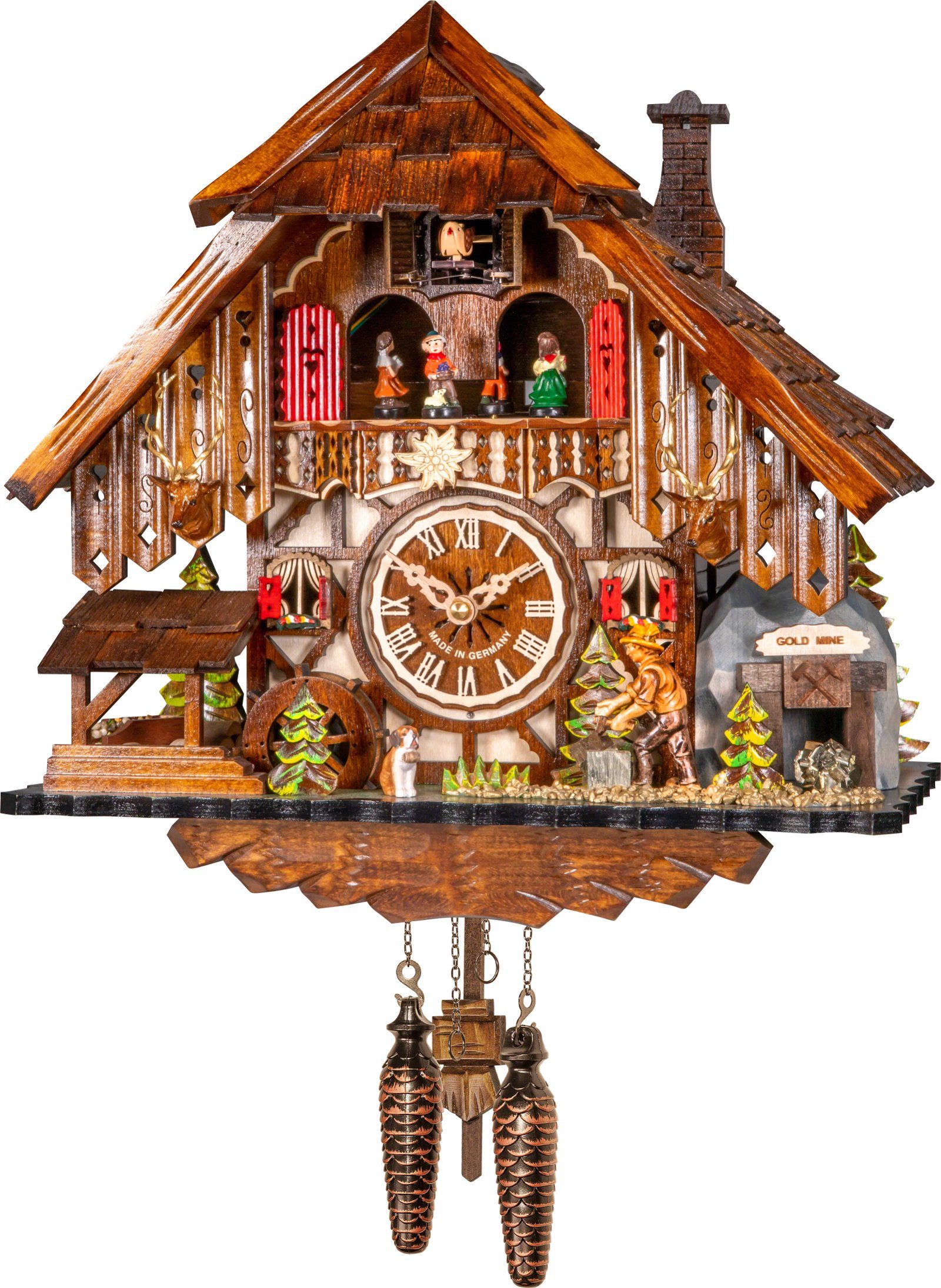 Wanduhr Kuckucksuhr Chalet-Stil 35cm von Engstler