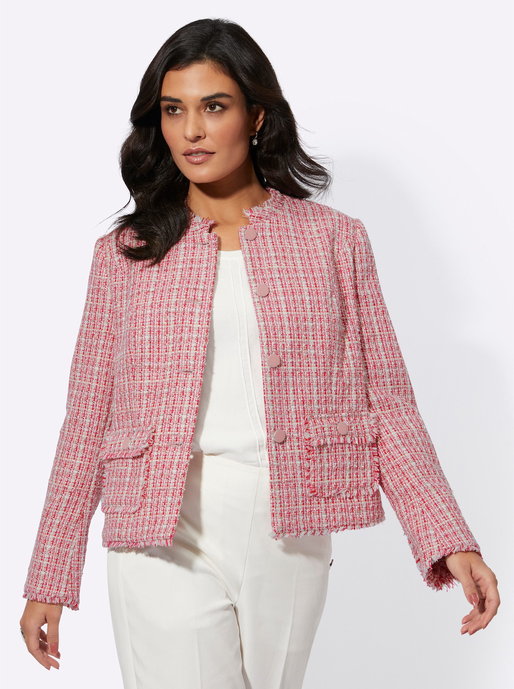 Blusenblazer Bouclé-Blazer