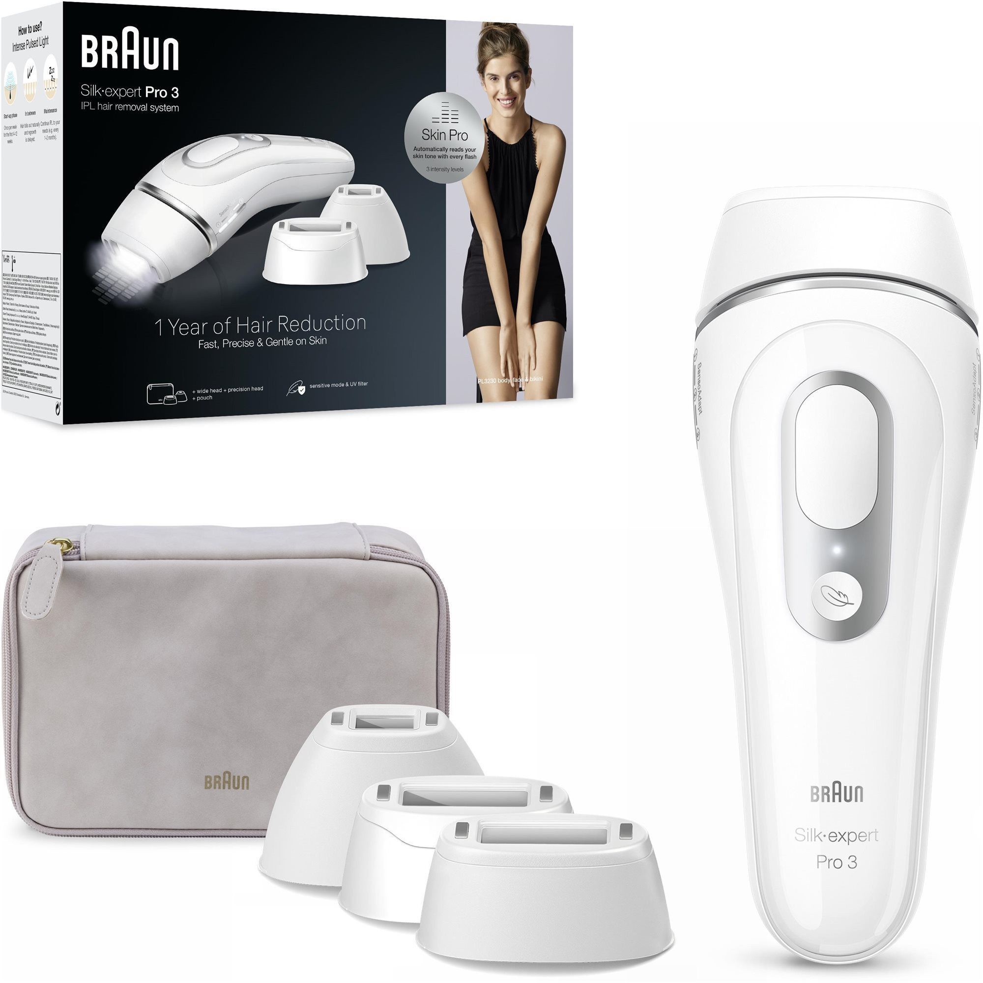 Braun Haarentfernungsgerät Braun Silk-Expert Pro 3 PL3230, 300000 Lichtimpulse