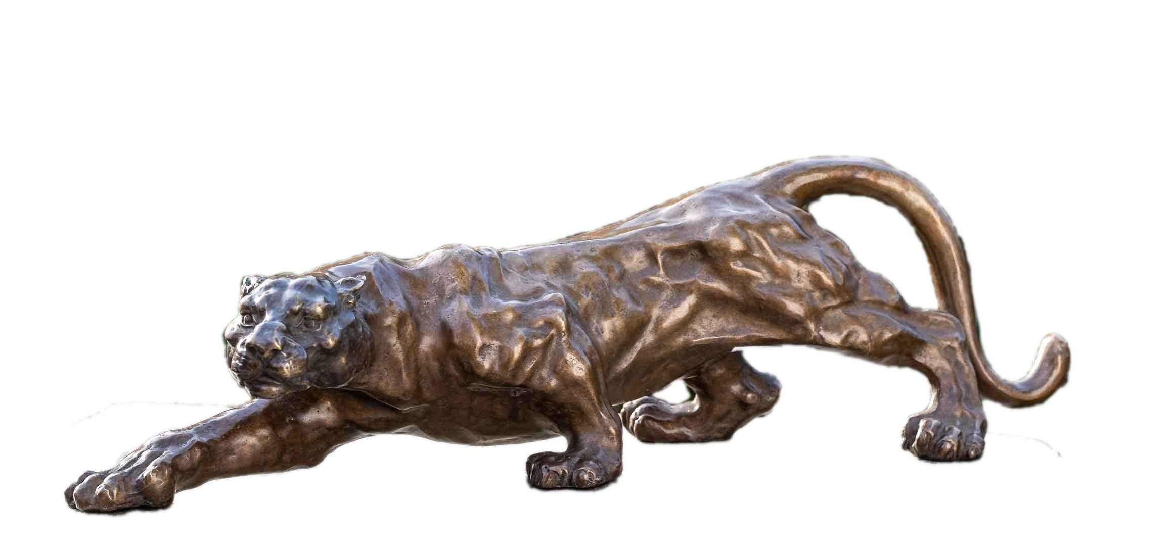 Gartenfigur IDYL Bronze-Skulptur Jaguar