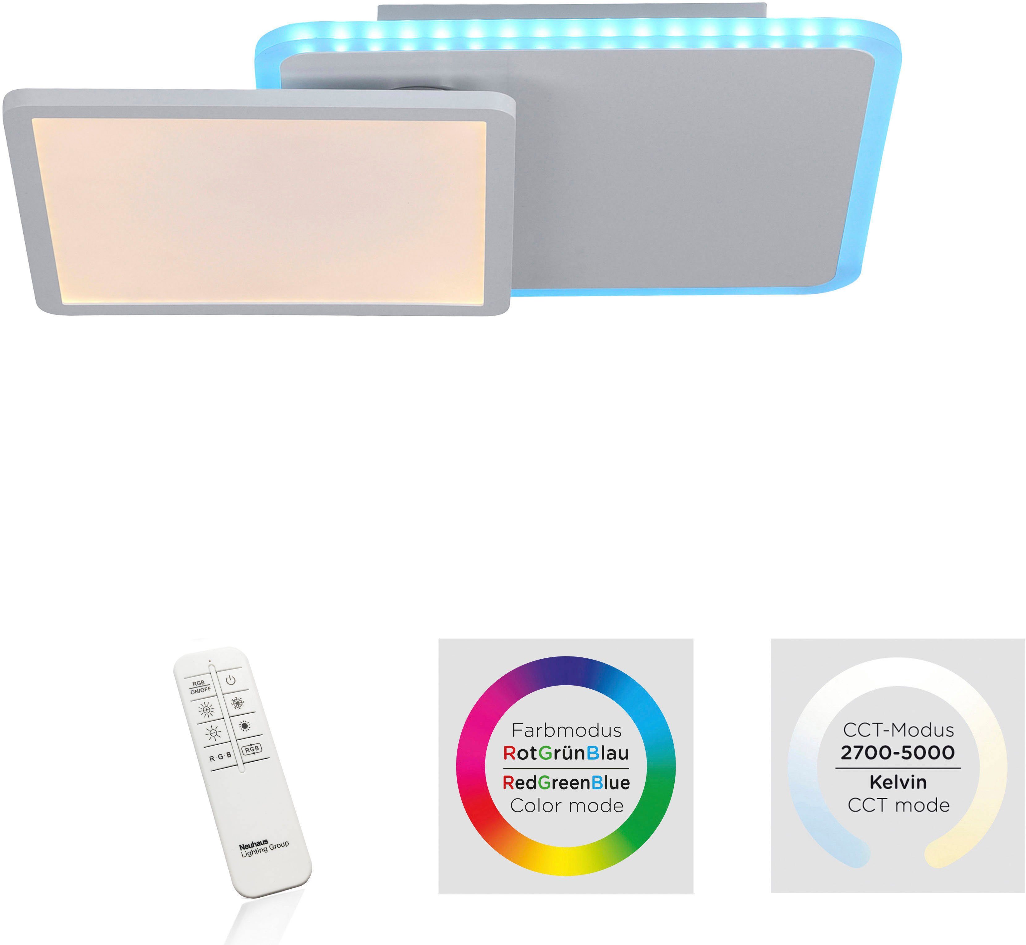 RGB, - CCT CCT-tunable LED Fernbedienung, Funk-Fernbedienung,Serienschalter vom Fernbedienung, Leuchten MADINA, integriert, Direkt über warmweiß Netz, Memory, kaltweiß, - über Deckenleuchte fest white,dimmbar nach über dimmbar Trennung