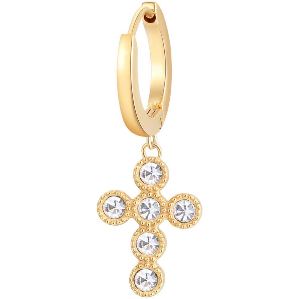 Brosway Ohrring-Set Gold-plated single earrings Cross Chakra BHKE019