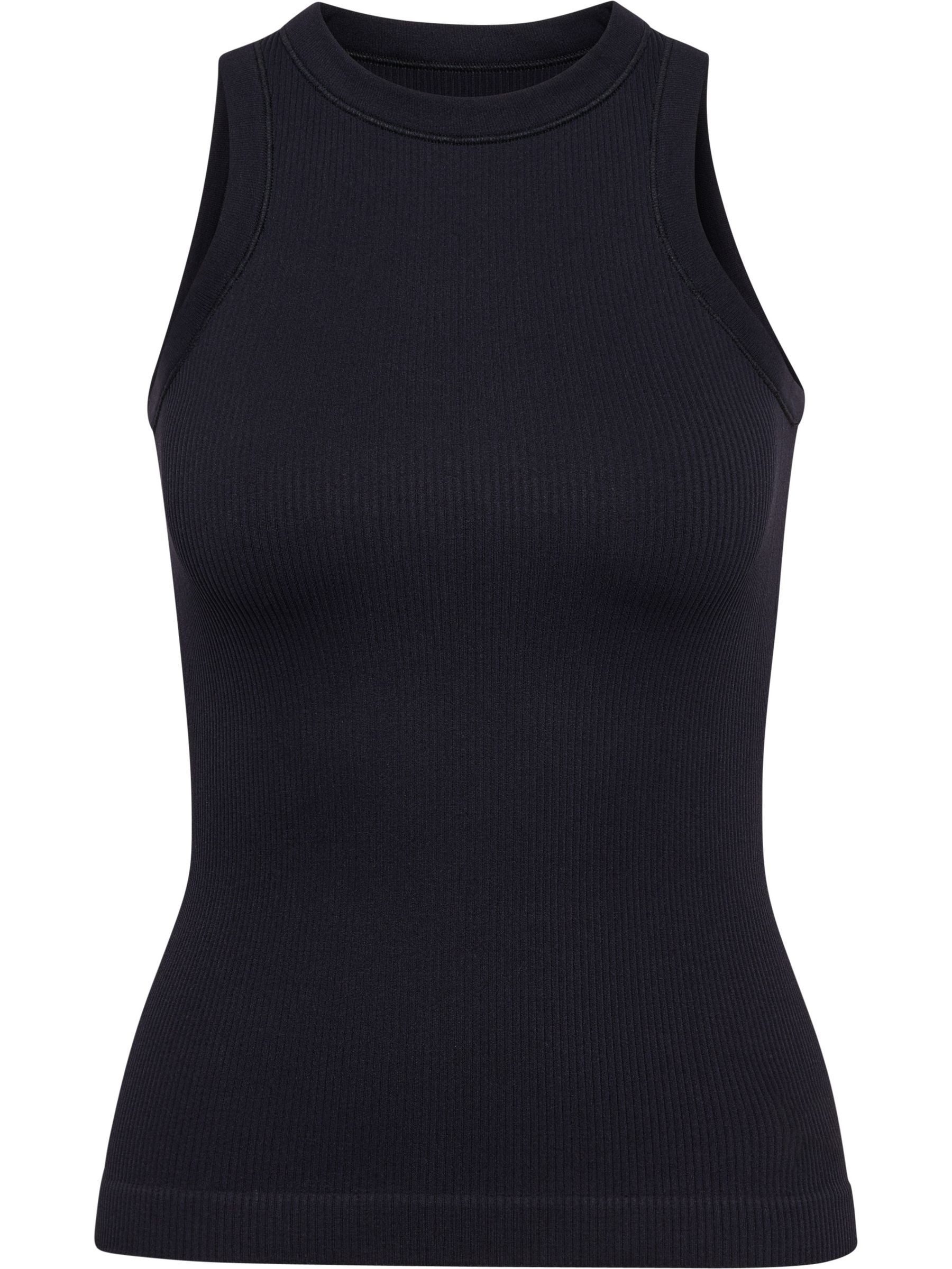 hummel Shirttop Ärmellos Rundhals Unifarben für Damen (1-tlg) Seamless Technologie, Rippmaterial, Logopatch, Regular Fit