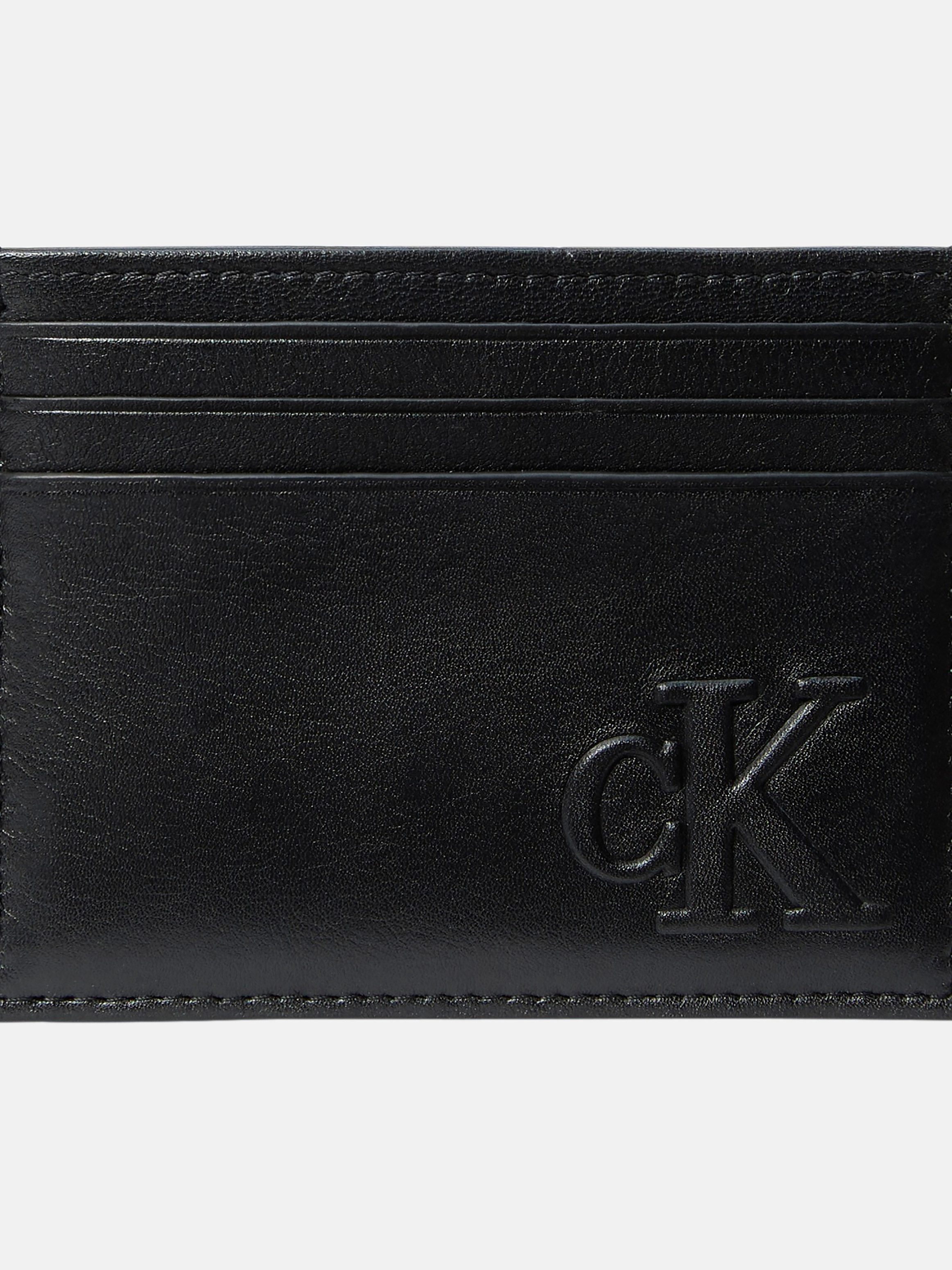 Calvin Klein Jeans Kartenetui SCULPTED IMPRESSION CARD CASE, "Mini"-Geldbörse, Kartenhalter mit CK-Logo