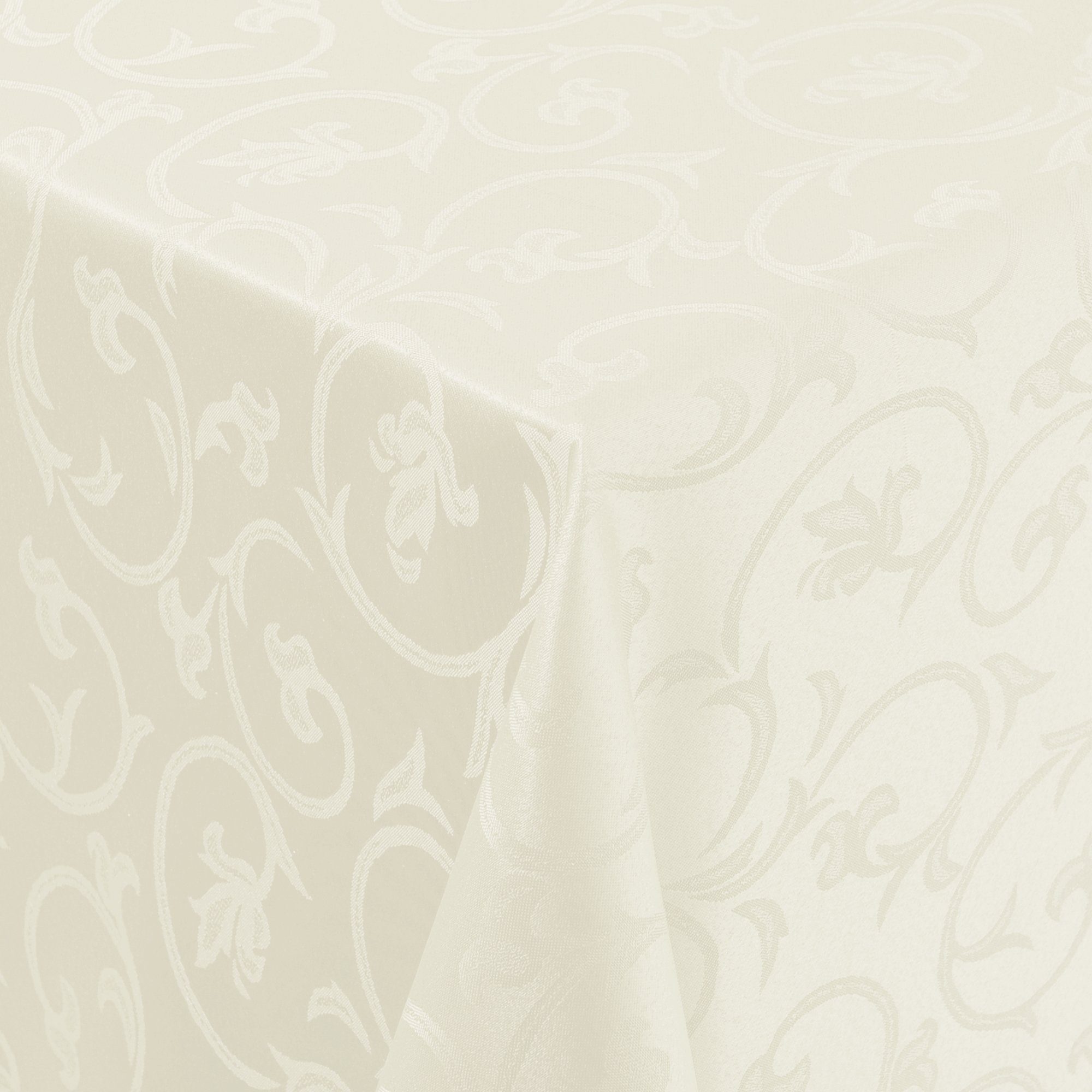 Moderno Tischdecke Tischdecke Stoff Damast Barock Jacquard Ranken Design mit Saum, Eckig 100x100 cm