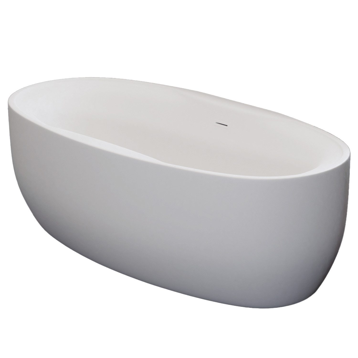 TroniTechnik Badewanne Freistehende Badewanne DOKOS, 180 x 100 x 60cm (L x B x H), (vormontiert, aus hochwertigem Sanitäracryl, Wärmespeichernd, 1-tlg), aus glasfaserversärktem Acryl, Überlauf-Ablauf, Push-to-open Abfluss