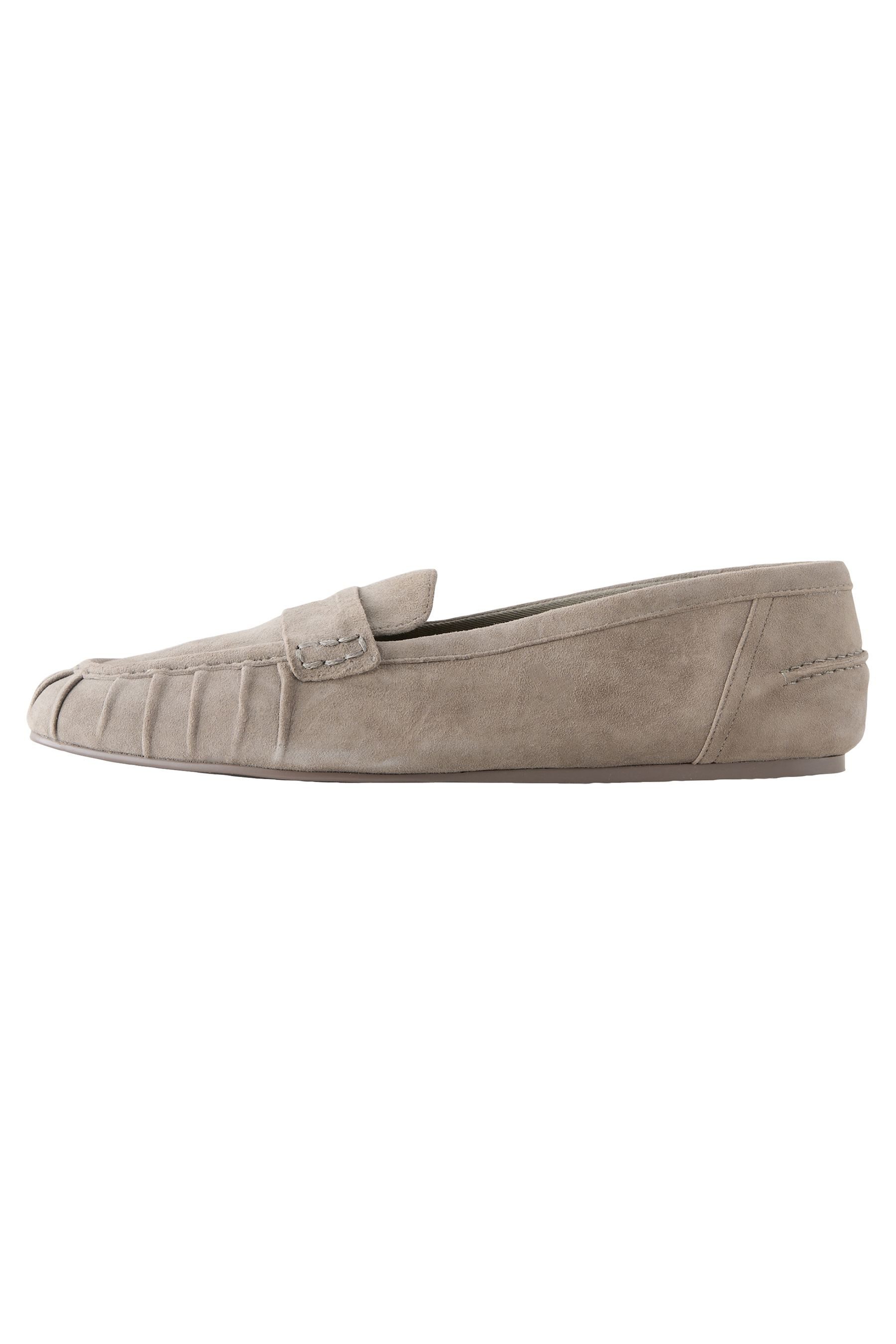 Forever Comfort gerafffte Loafer aus Veloursleder Loafer