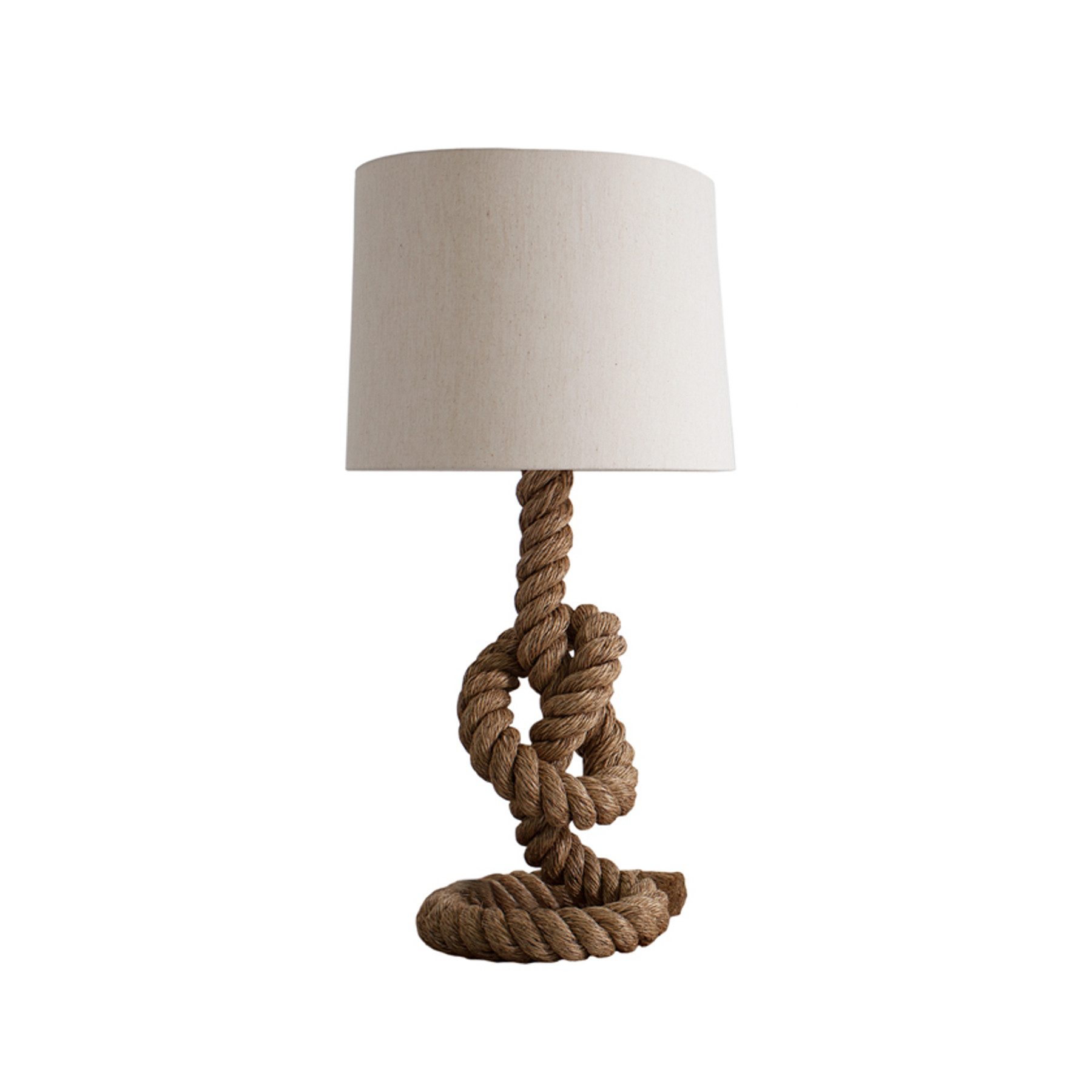 riess-ambiente Stehlampe SEVEN SEAS 80cm beige / natur, ohne Leuchtmittel, Wohnzimmer · Leinen-Stoff · Seil · Tau · maritim · Deko · handmade