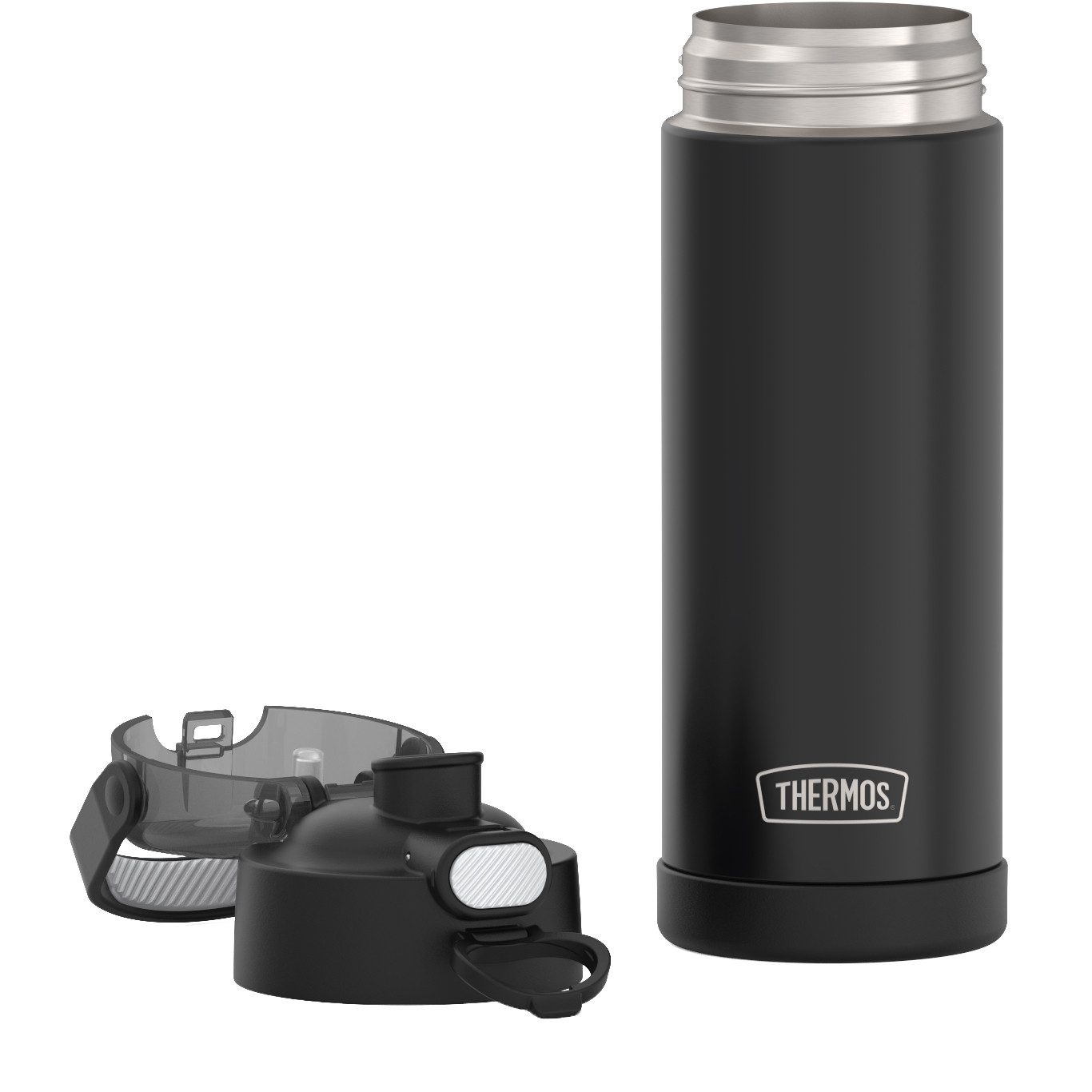 THERMOS Isolierflasche FUNTAINER Water Bottle, doppelwandiger Edelstahl, spülmaschinenfest, 0,47l, 12h kalt, mit dichschließendem Push Button Lid