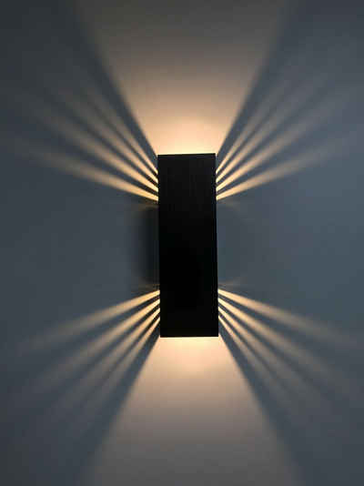 SpiceLED LED Wandleuchte »Black Edition«, 14 Watt, Lichtfarbe warmweiß, indirekte Beleuchtung mit Schatteneffekt, Up & Down Licht
