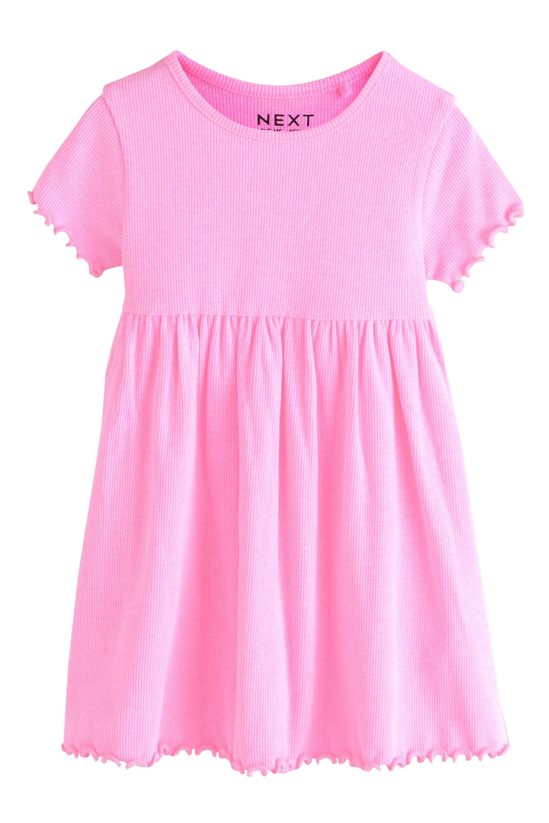 Next Jerseykleid Geripptes Kurzarmkleid im 2er-Pack (2-tlg)