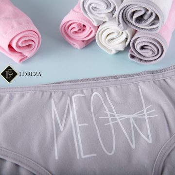 LOREZA Slip »7 Mädchen Kinder Slips Baumwolle Unterhosen Unterw« (Spar-Packung, 7-St)