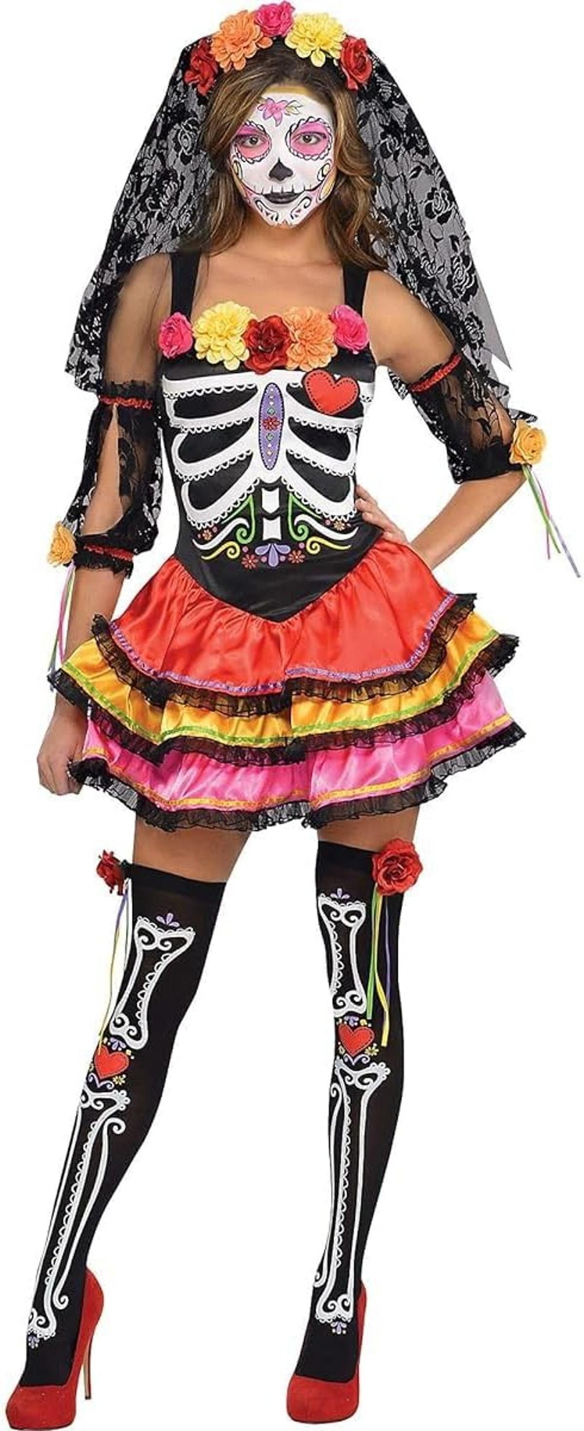 Amscan Kostüm amscan Halloween Senorita am Tag der Toten Erwachsenenkostüm L