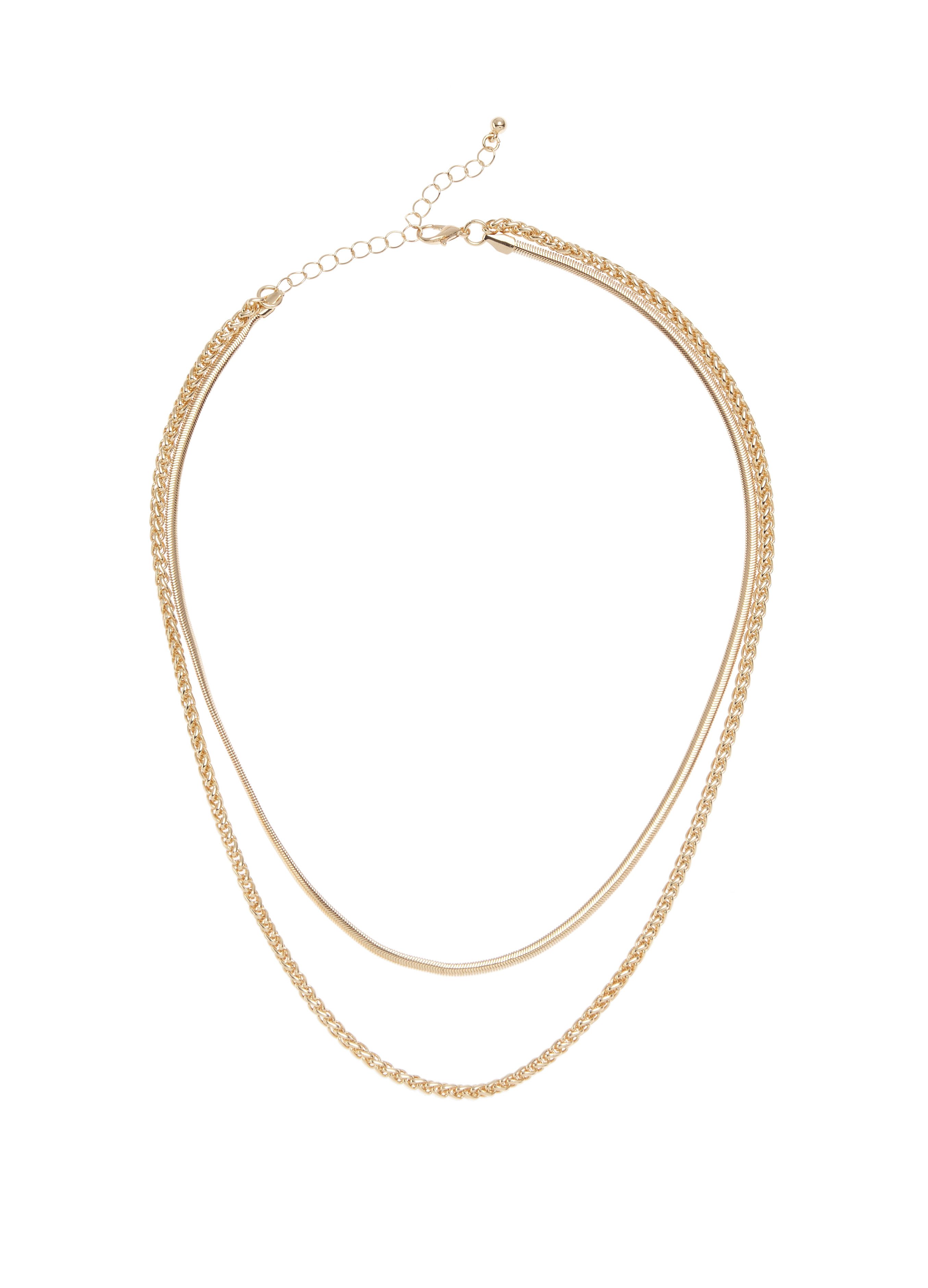 LASCANA Collier, 2-reihige Halskette, Schlangenkette