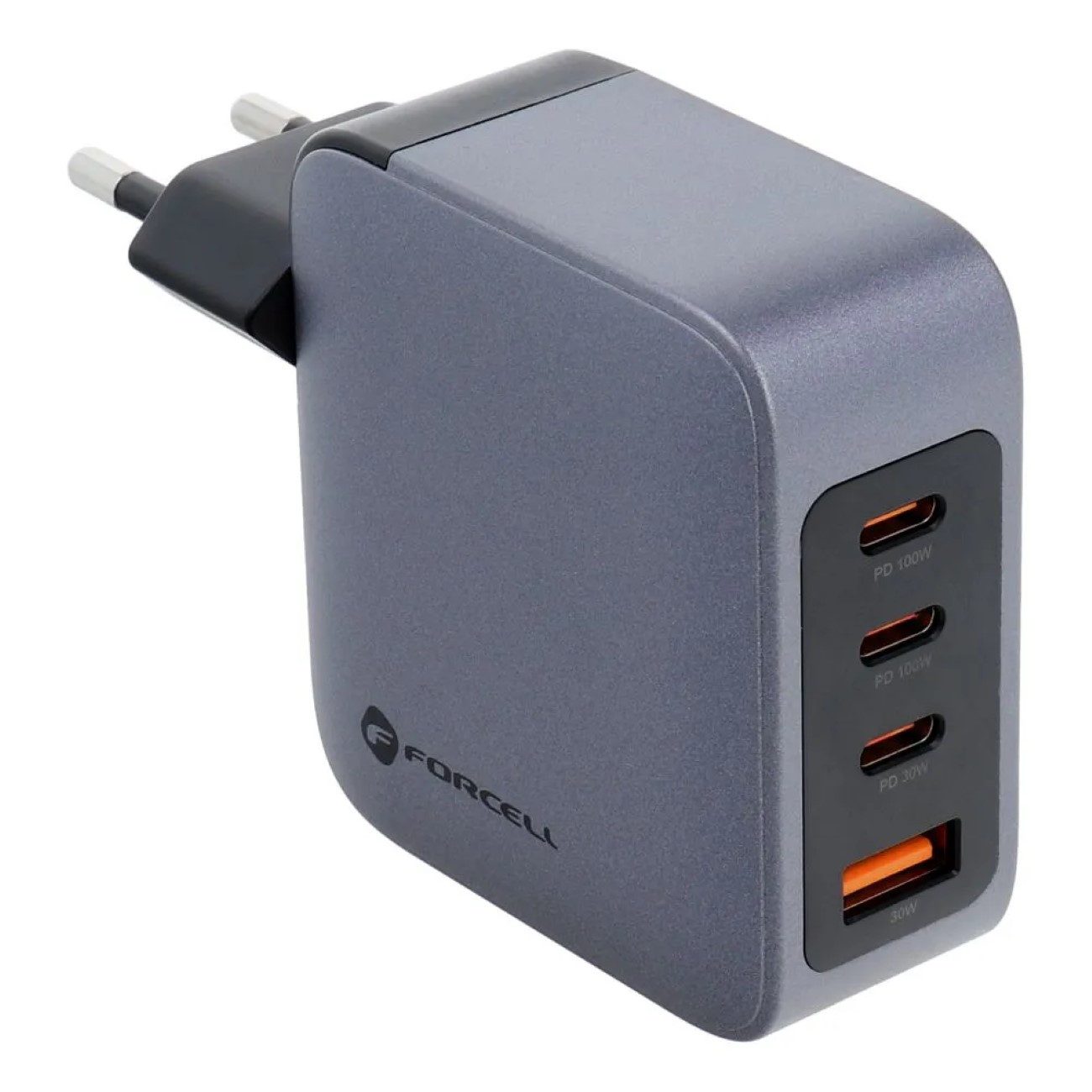 Forcell F-Energy Ladegerät mit 3x USB C und USB A Buchsen - 100W Smartphone-Ladegerät