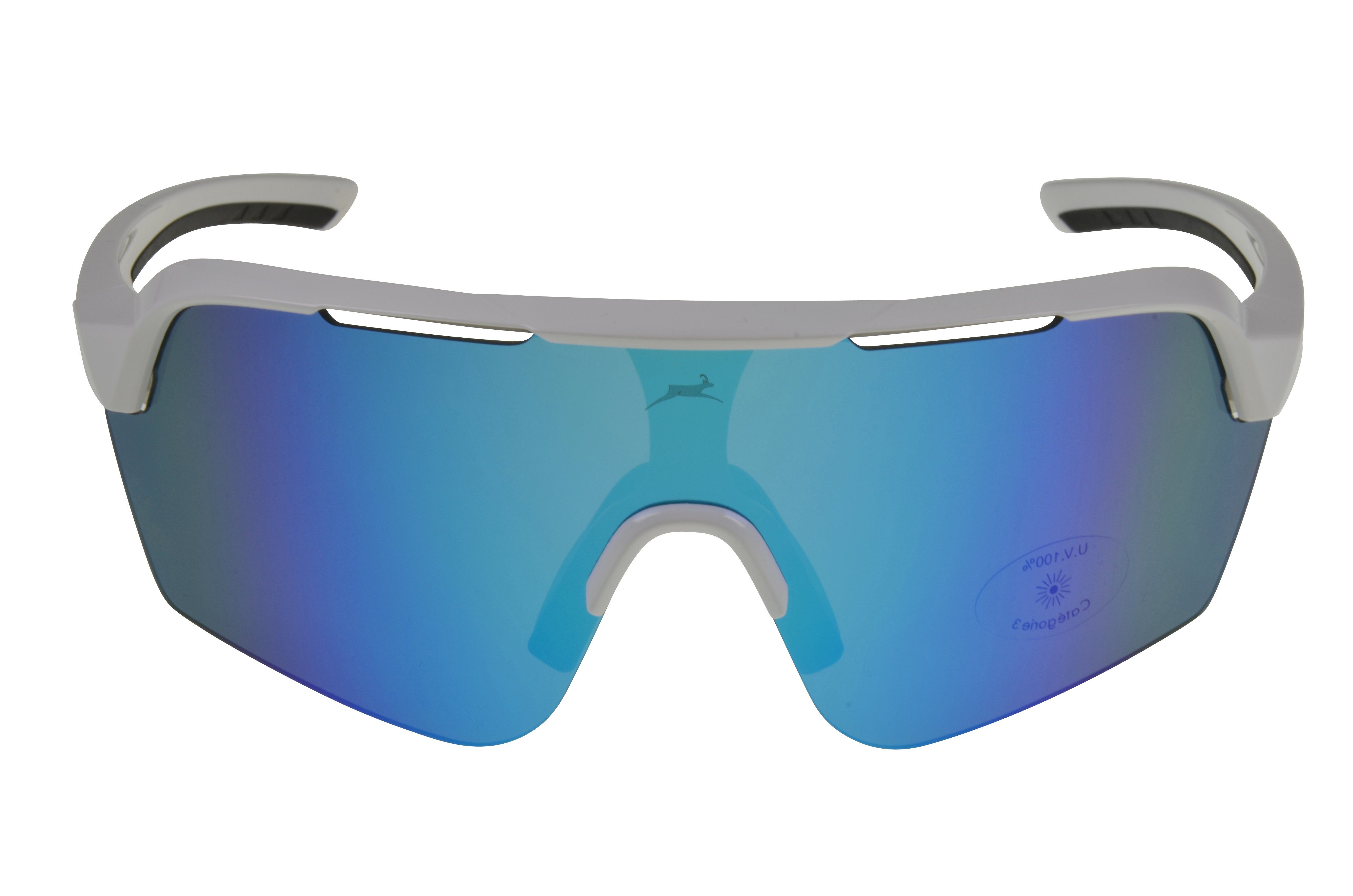 Gamswild Sportbrille UV400 Sonnenbrille Skibrille Fahrradbrille extra große Scheibe Damen, Herren Modell WS7138 in, pink, weiß, blau, schwarz, mintgrün
