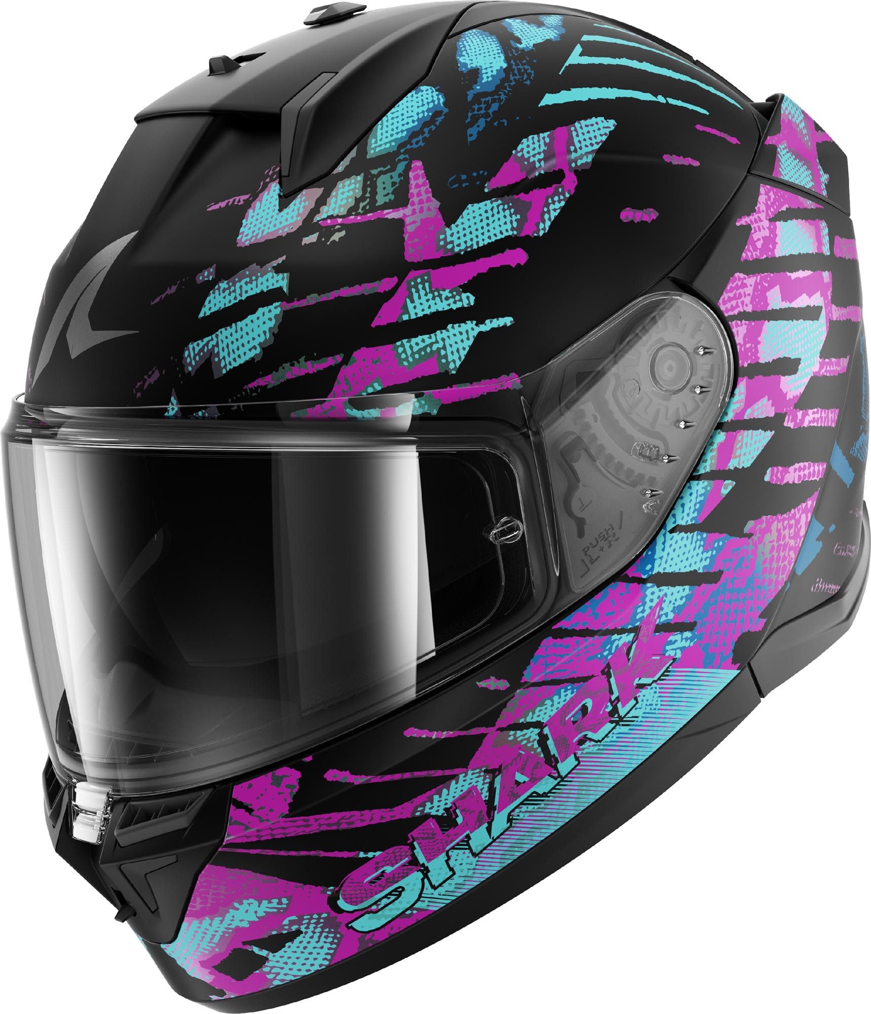 Shark Motorradhelm D-Skwal 3 Reptaia Helm, Antifog Beschichtet,vorbereitet Für Kommunikationssystem,geeignet