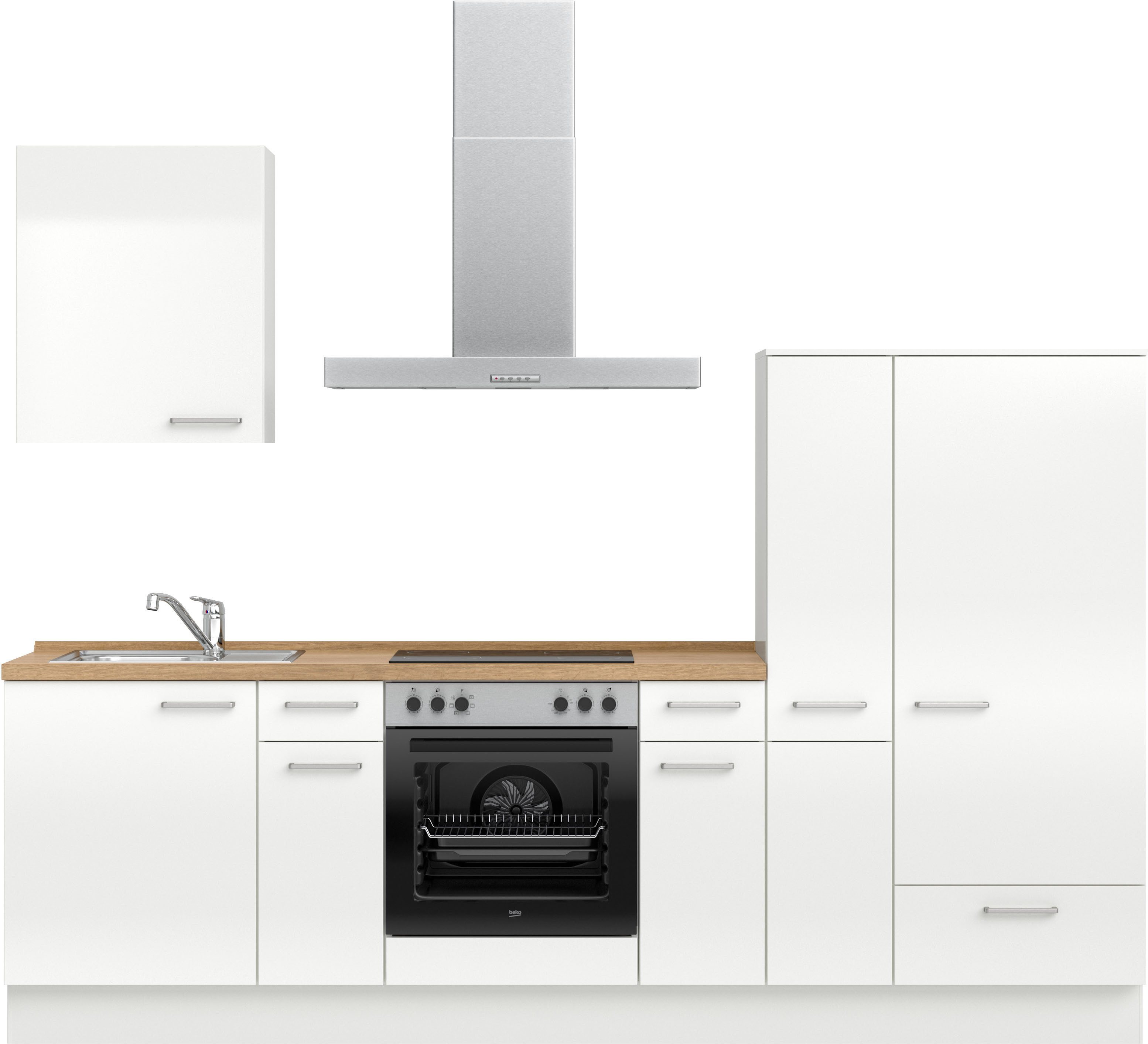 nobilia® Küchenzeile "Flash I", NEU: individuell anpassbar mit gratis Profi-Beratung, vormontiert, Breite 270 cm, Ausrichtung wählbar, wahlw. mit E-Geräten