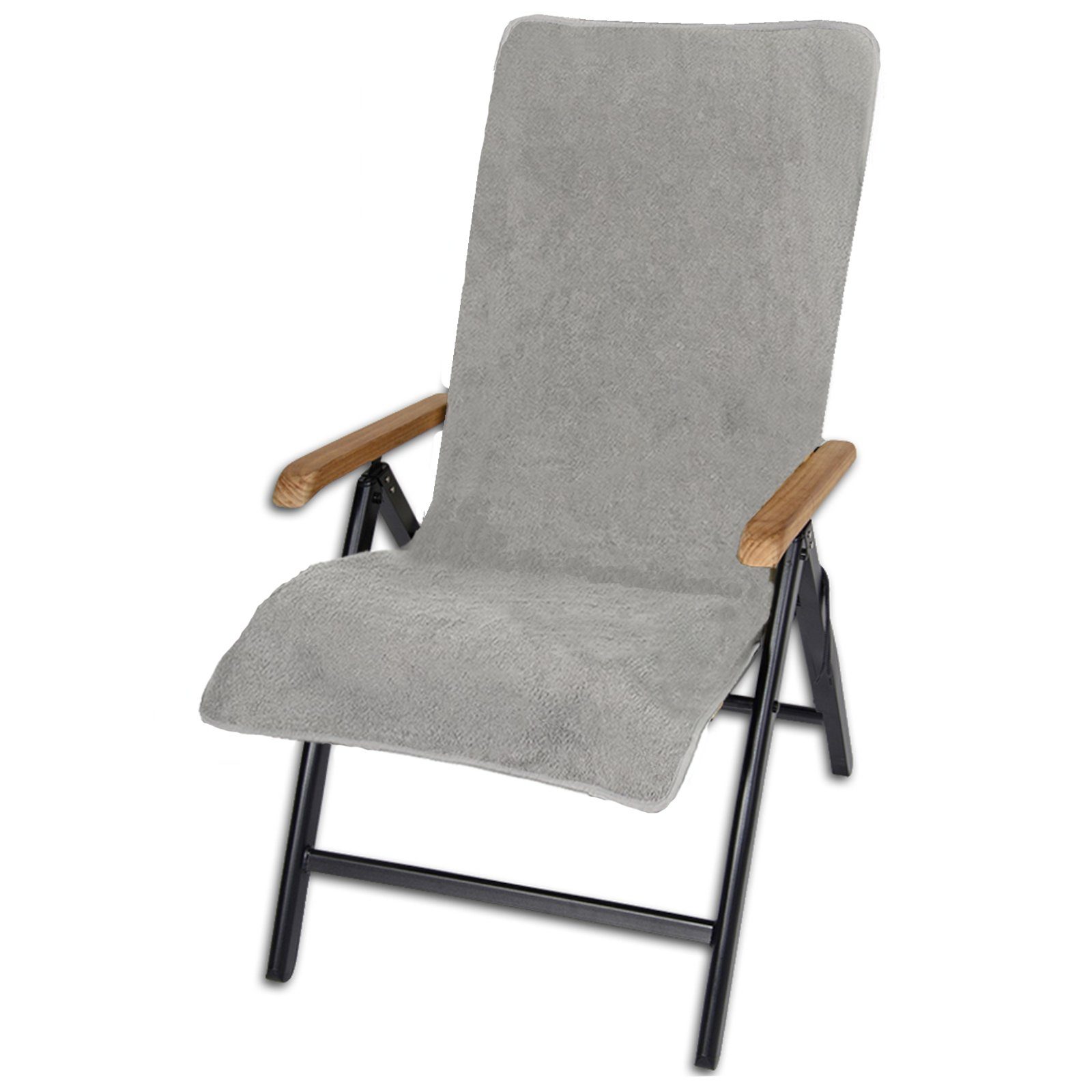 JEMIDI Hochlehnerauflage, Frottee Schonbezug für Gartenstuhl 60x130cm