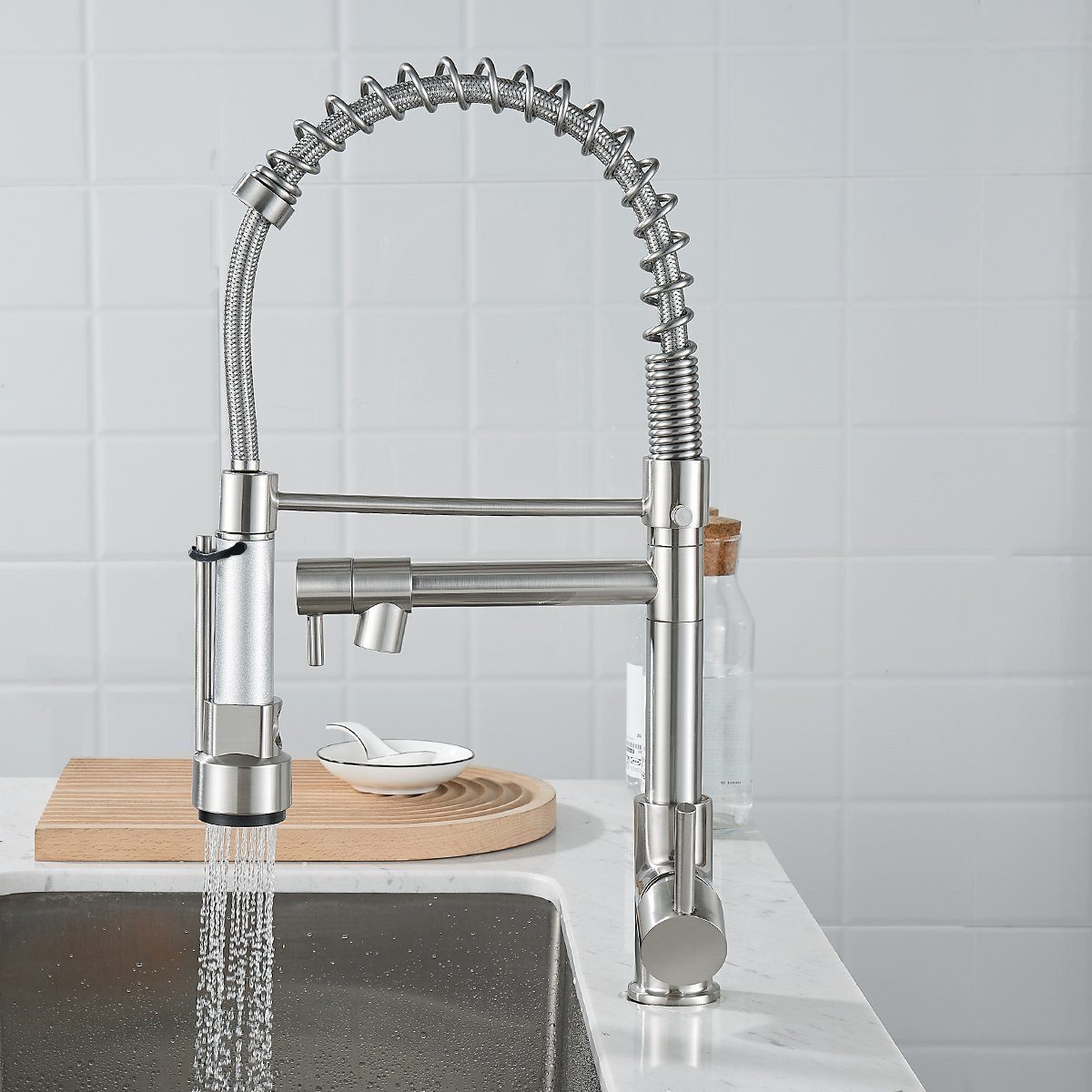 SEHAUSEU Küchenarmatur Wasserhahn Küche Bad Spültischarmatur Waschtischarmatur abnehmbar
