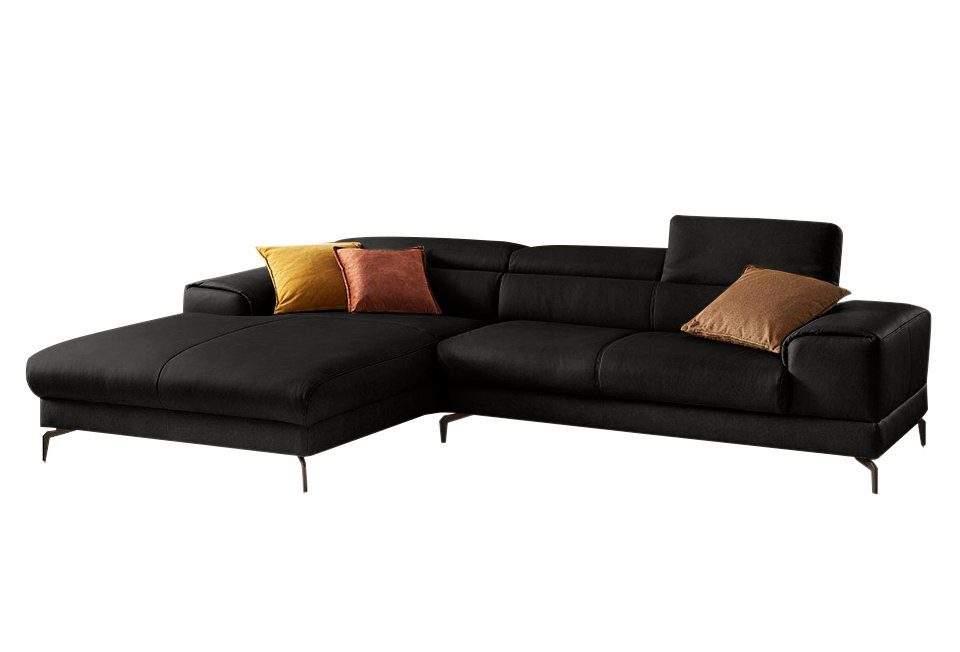 W.SCHILLIG Ecksofa Piedroo, Designsofa mit tollem Sitzkomfort, elegant und bequem, L-Form, Kopfteilverstellung, wahlweise mit Sitztiefenverstellung, Breite 303cm