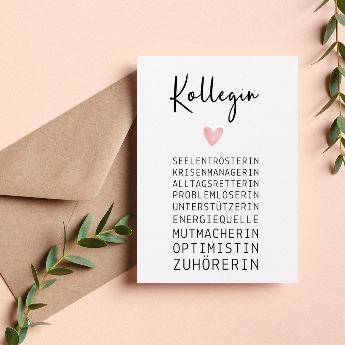 Things of Happiness Grußkarte Karte Kollegin Abschied, Abschiedskarte