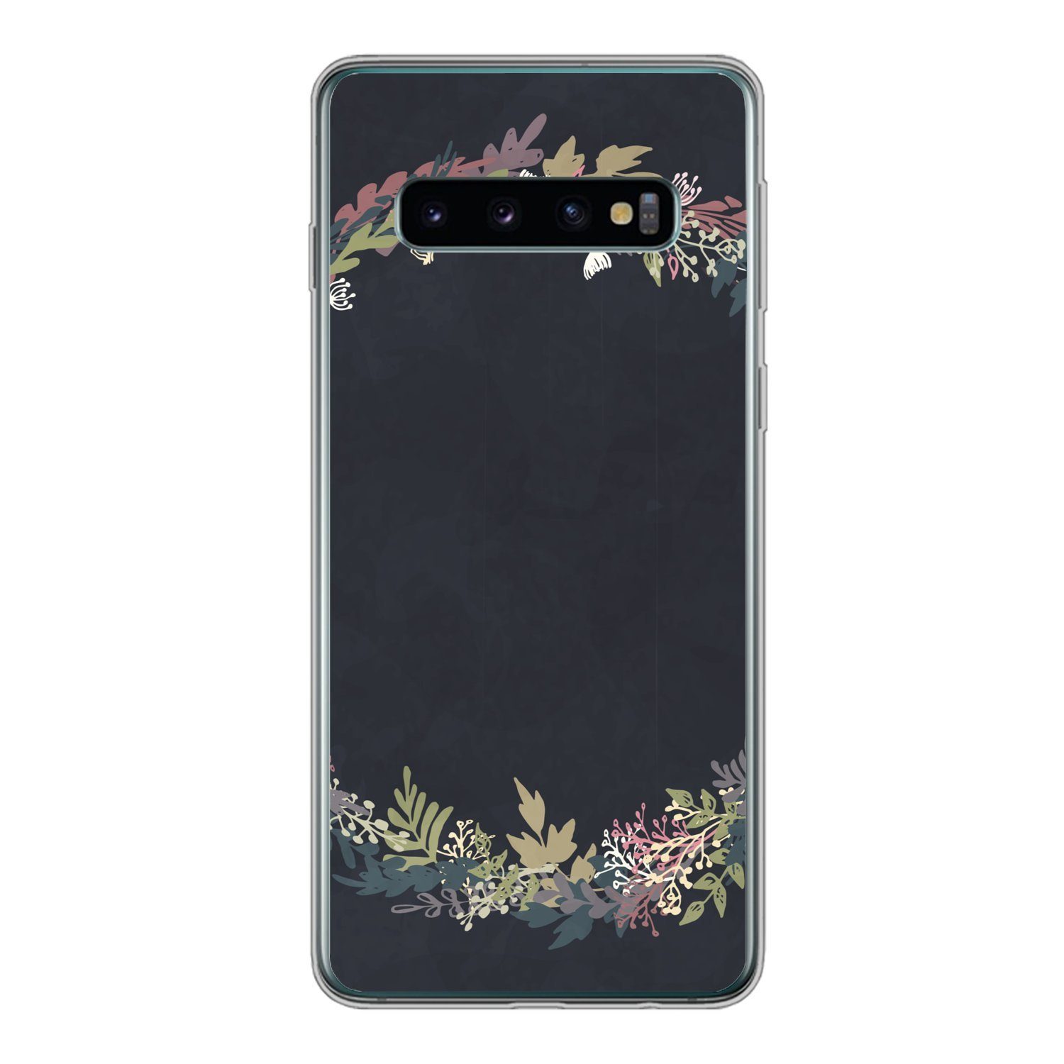 MuchoWow Handyhülle für Samsung Galaxy S10 Girlande - Pastell - Sommer, Phone Case, Silikon, Schutzhülle Dünn