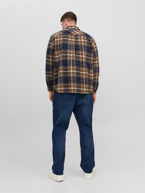 Jack & Jones Langarmhemd Kariertes Holzfäller Hemd JJEEDDIE 5848 in Braun-2