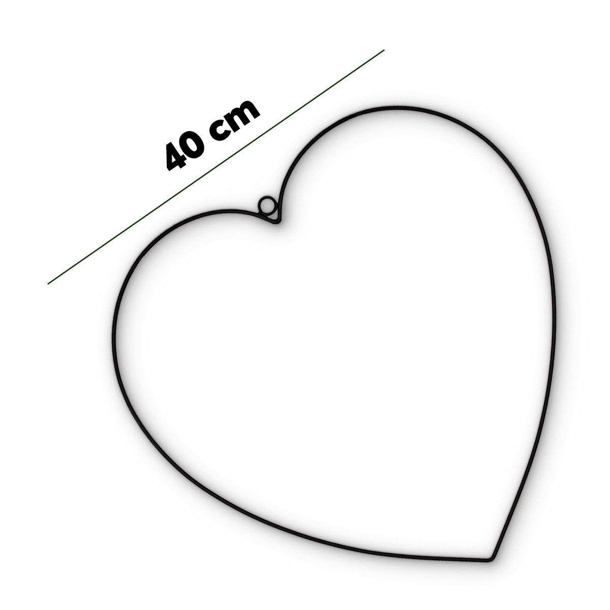 matches21 HOME & HOBBY Dekohänger Großes Metall Draht-Herz Ø 40 cm zum Bast günstig online kaufen