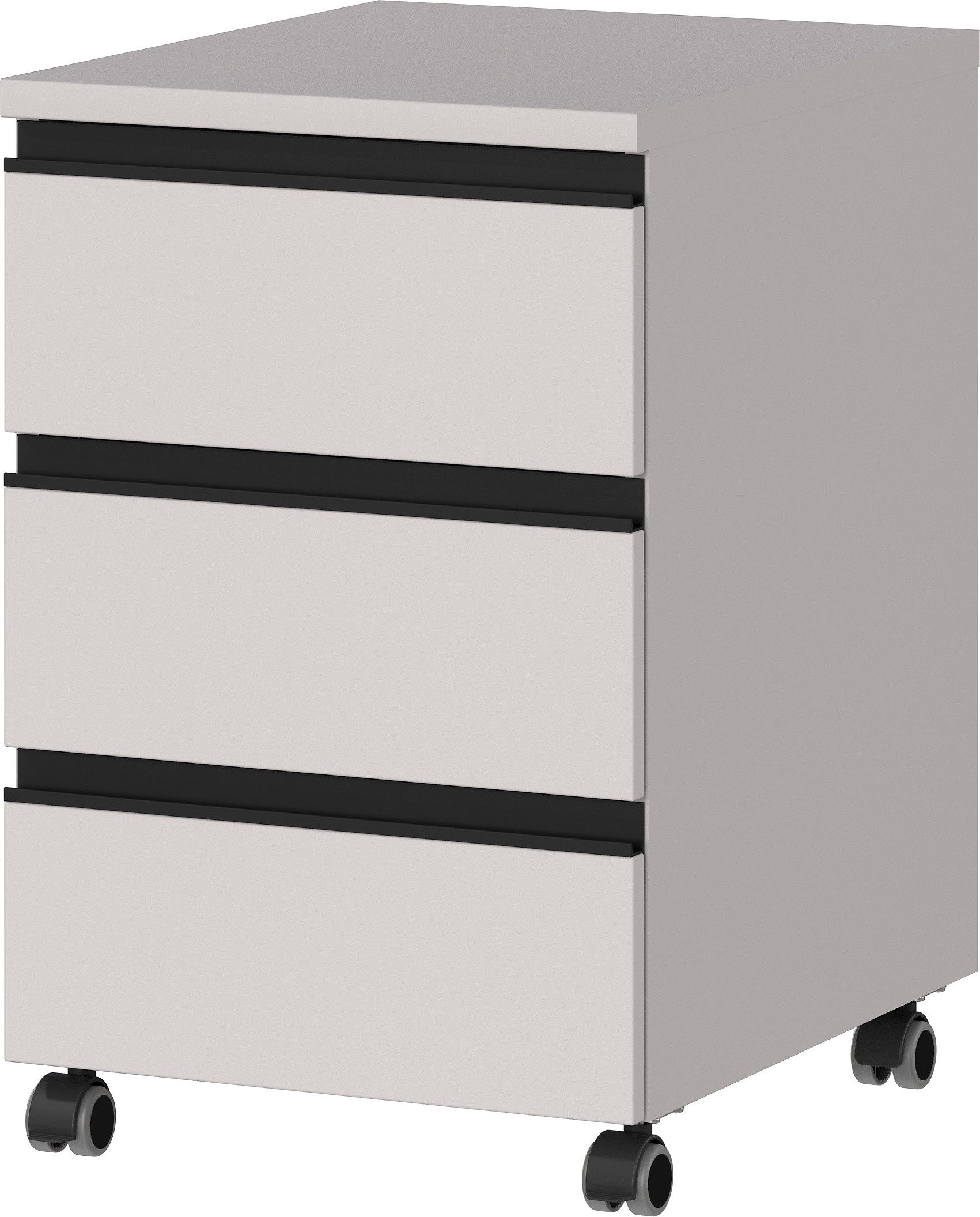 KADIMA DESIGN Rollcontainer Bürocontainer "Stuttgart", 3 Schubladen Soft-Close, Büro & Home Office, (Soft-Close Dämpfung, Styroporfreie Verpackung, Made in Germany), Metallgriffe, Büromöbel, Stoßfeste Kanten, Mobil auf Rollen