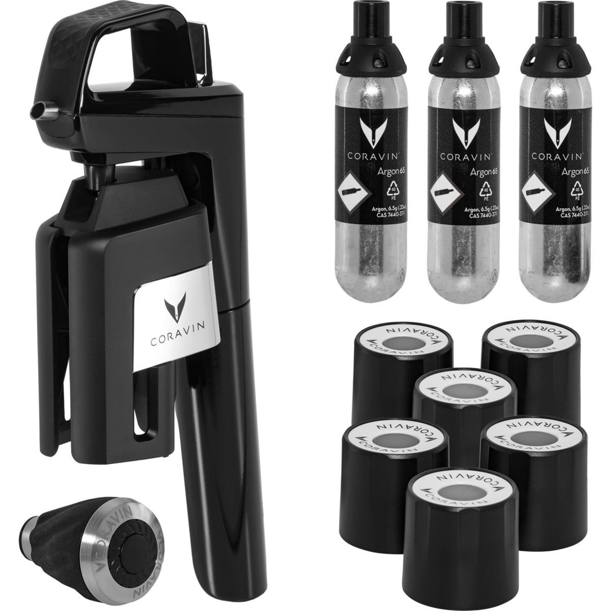 Coravin Weinkühler Weinsystem Timeless Six + 6 Stück