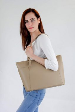 Vanessa & Melissa Handtasche Damen im Saffiano Look, A4