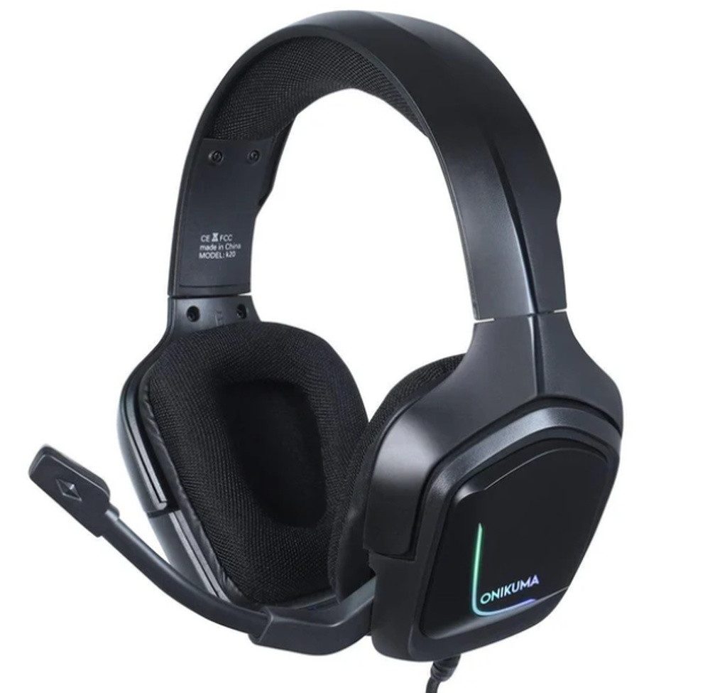 ONIKUMA K20 Schwarz 3,5 mm Gaming-Headset wireless Kopfhörer