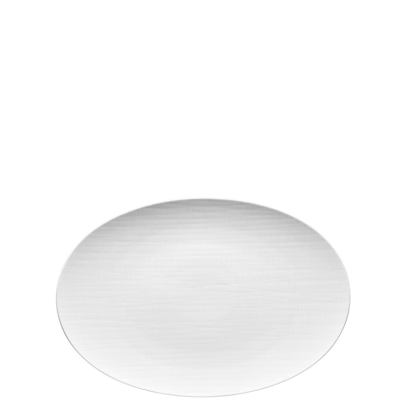 Rosenthal Servierplatte Mesh Weiß Platte 38 (1-tlg) Porzellan, cm