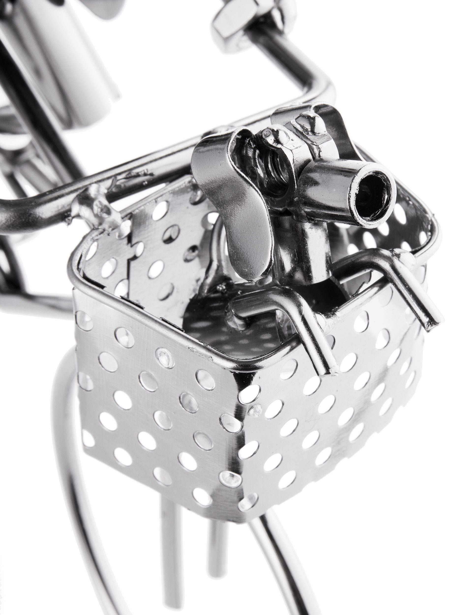 BRUBAKER Weinflaschenhalter Paar auf Tandem Flaschenhalter, (inklusive Grußkarte), Weinhalter Metall Skulptur, Wein Geschenk – Bild 4 von 5
