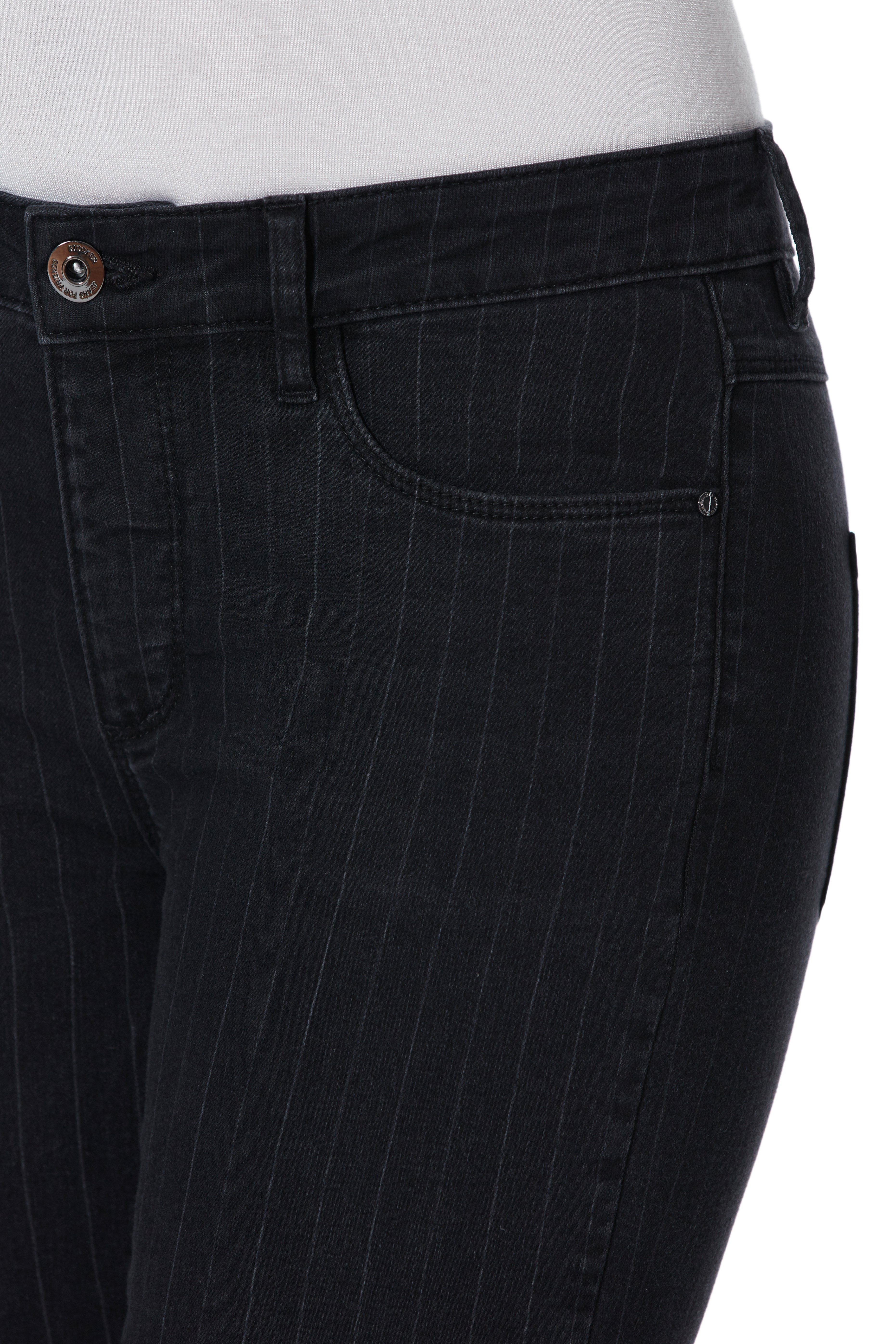 STOOKER WOMEN Style Florenz Black Denim Hose - Jeans Stretch Slim Slim-fit-Jeans Damen - Strip Fit