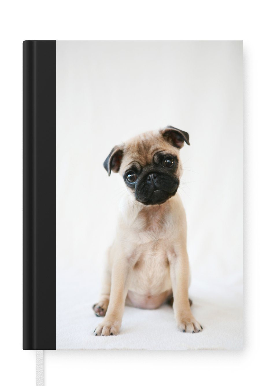MuchoWow Notizbuch Hund - Haustiere - Porträt, Journal, Merkzettel, Tagebuch, Notizheft, A5, 98 Seiten, Haushaltsbuch